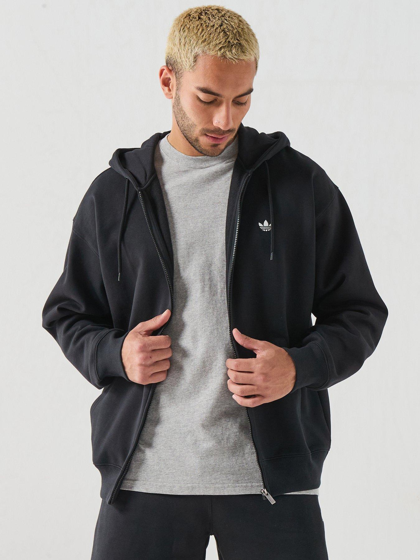 Image 5 of 6 of adidas Originals Mens Essentialong Sleeve Fleece Hoodie - Black