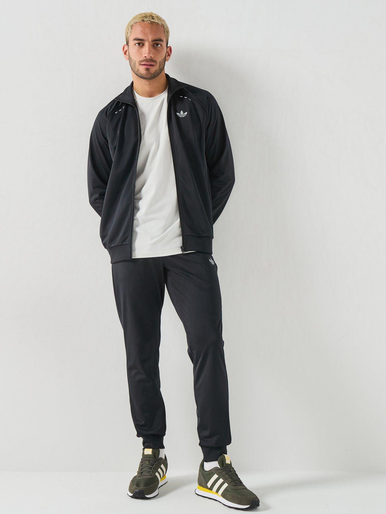 Image 3 of 6 of adidas Originals Mens Tech Essentials Full Zip Tracksuit - Black