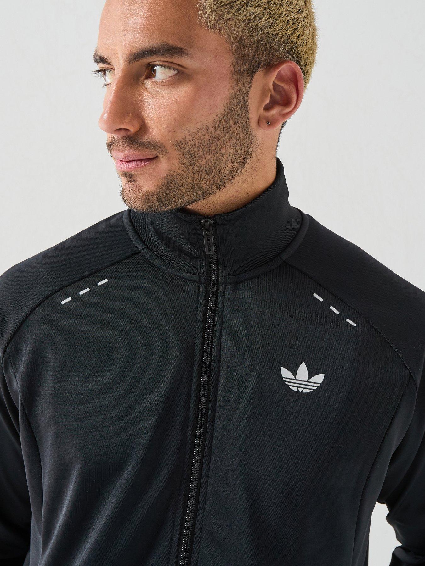 Image 4 of 6 of adidas Originals Mens Tech Essentials Full Zip Tracksuit - Black