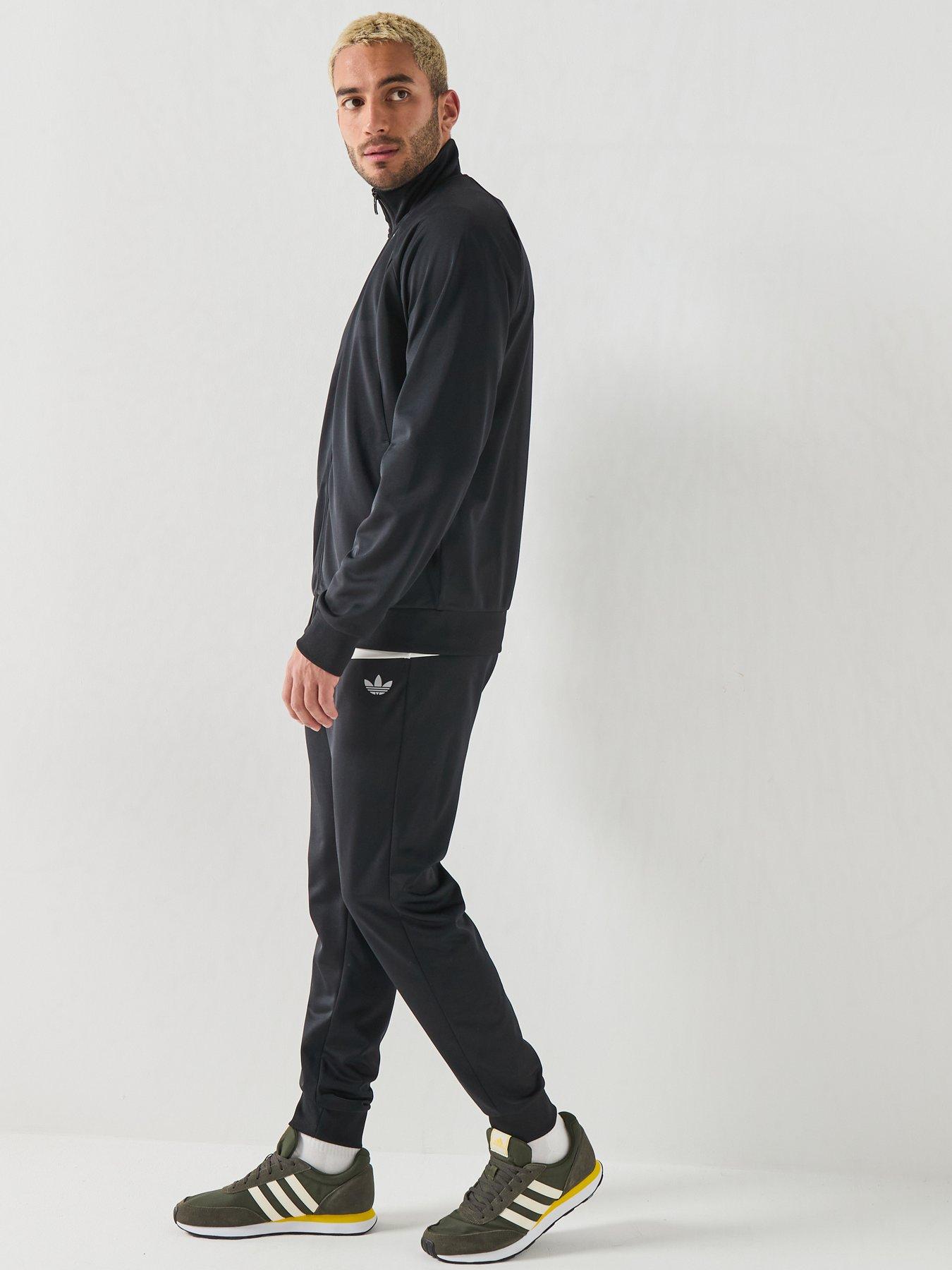 Image 6 of 6 of adidas Originals Mens Tech Essentials Full Zip Tracksuit - Black