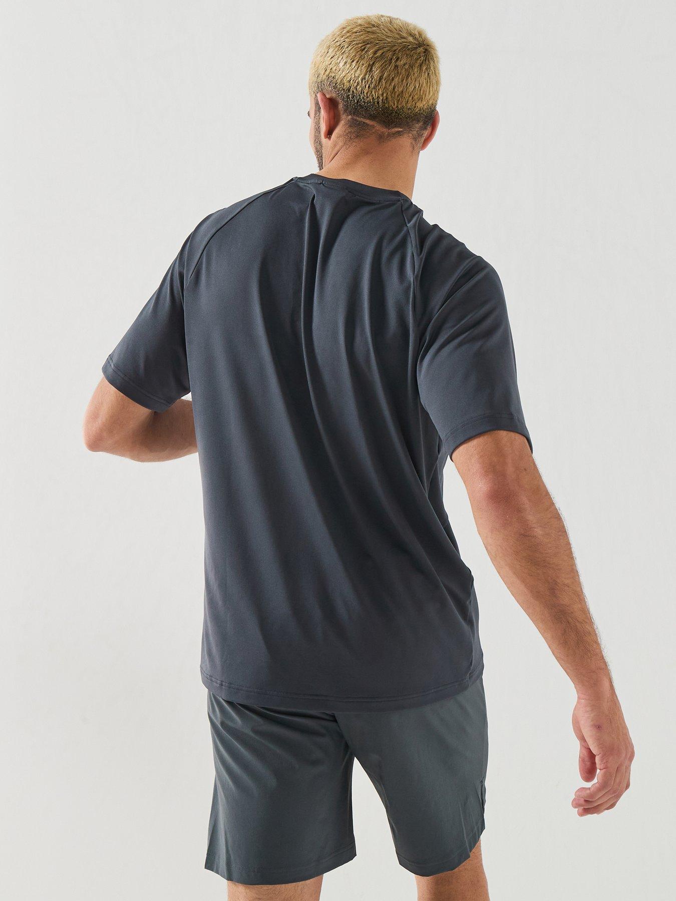 Image 2 of 6 of adidas Originals TECH TREFOIL ESSENTIALS POLYESTER T-Shirt - Night Grey