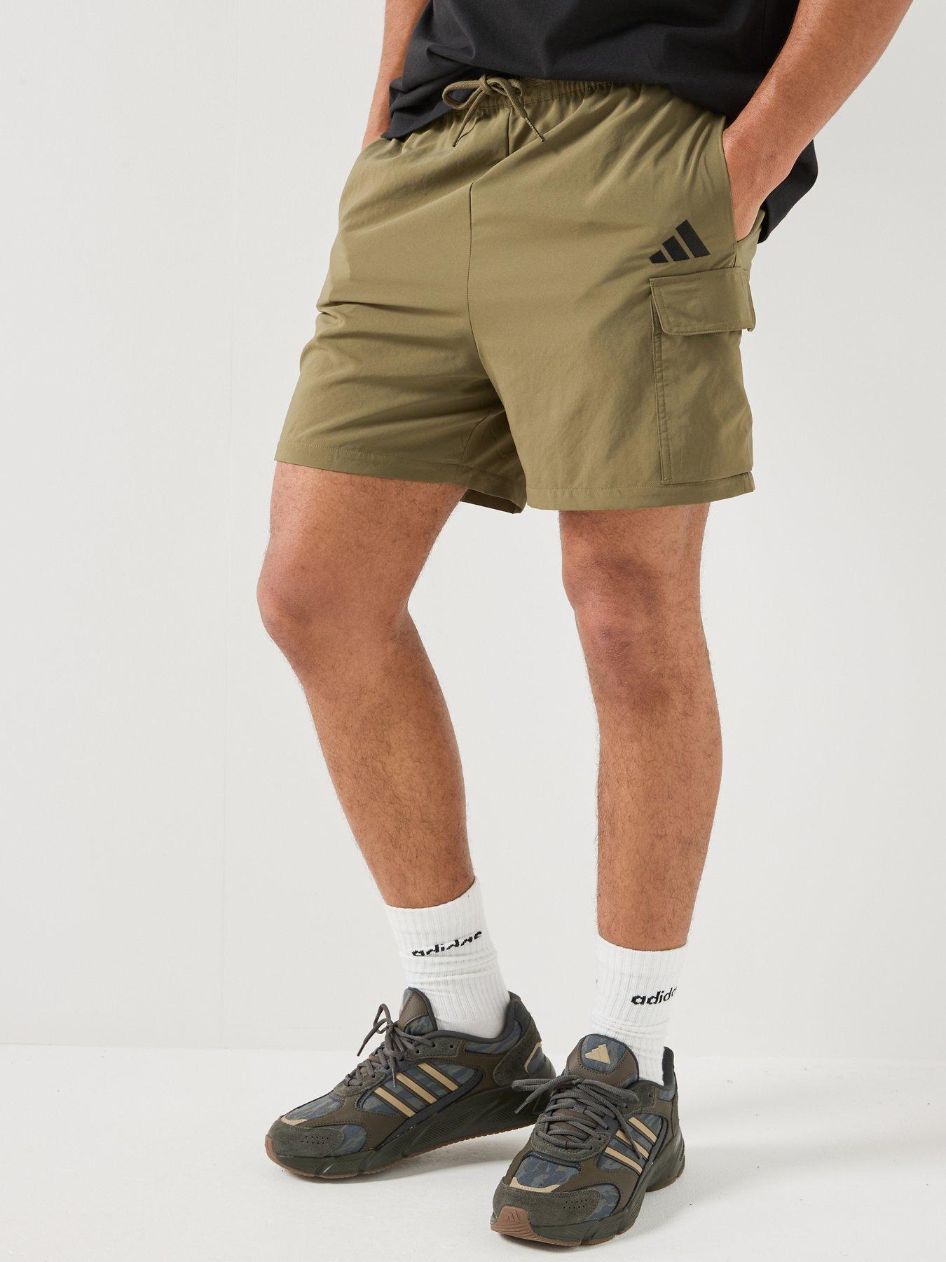adidas Sportswear Mens Essentials Small Logo Cargo Chelsea Shorts - Green
