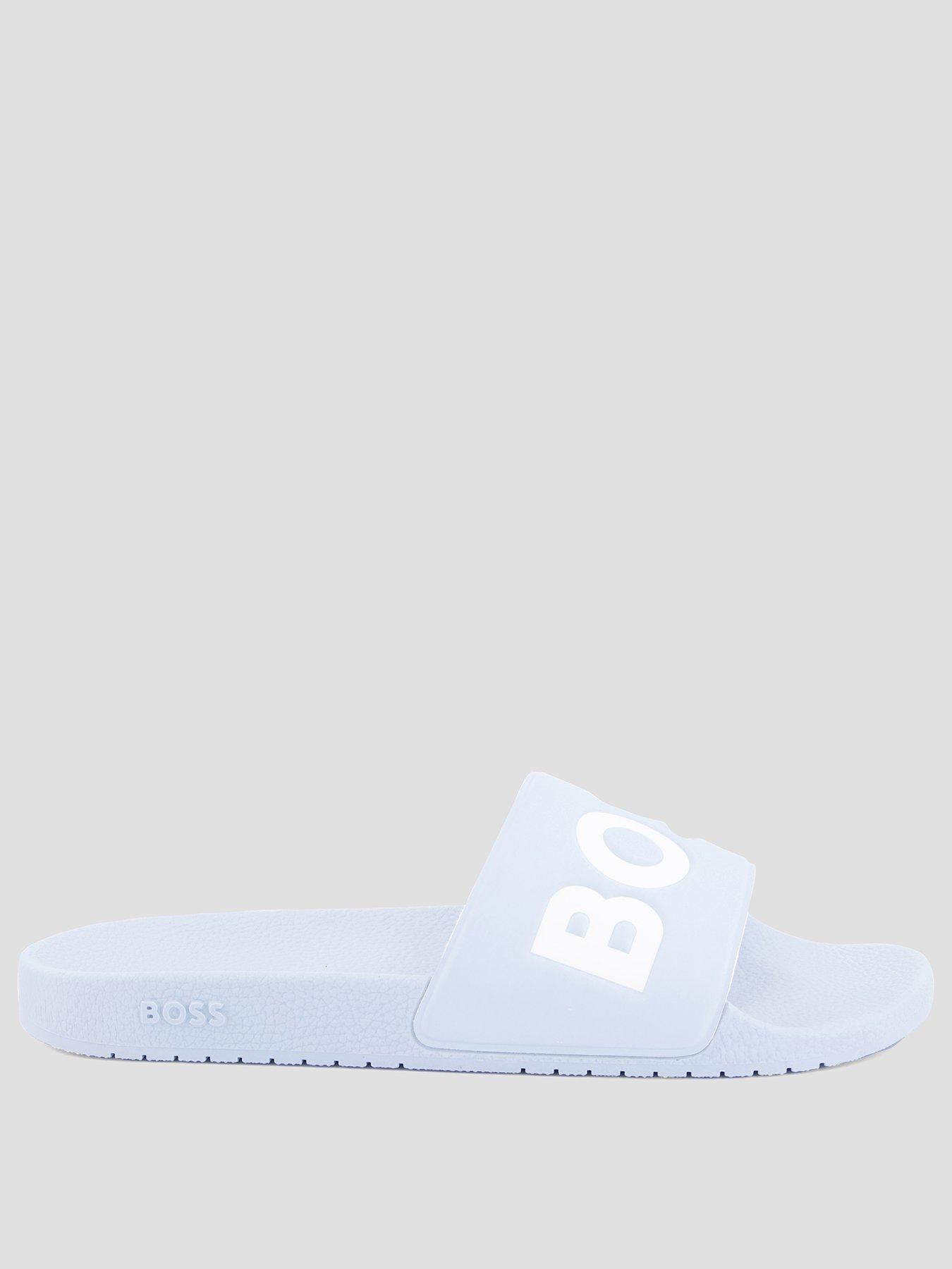 Image 2 of 7 of BOSS Aryeh Contrast Logo Slide - Light Blue
