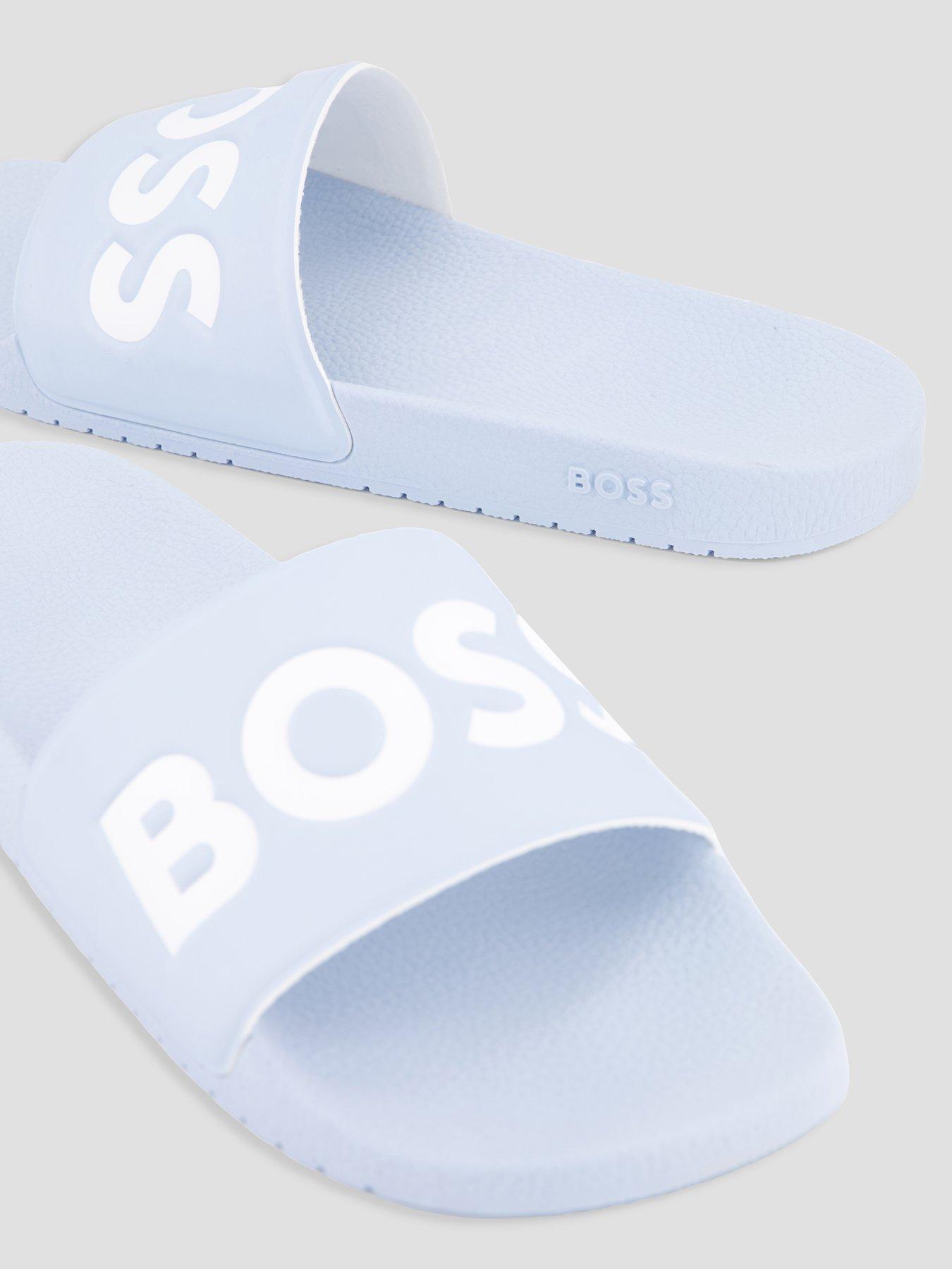 Image 5 of 7 of BOSS Aryeh Contrast Logo Slide - Light Blue