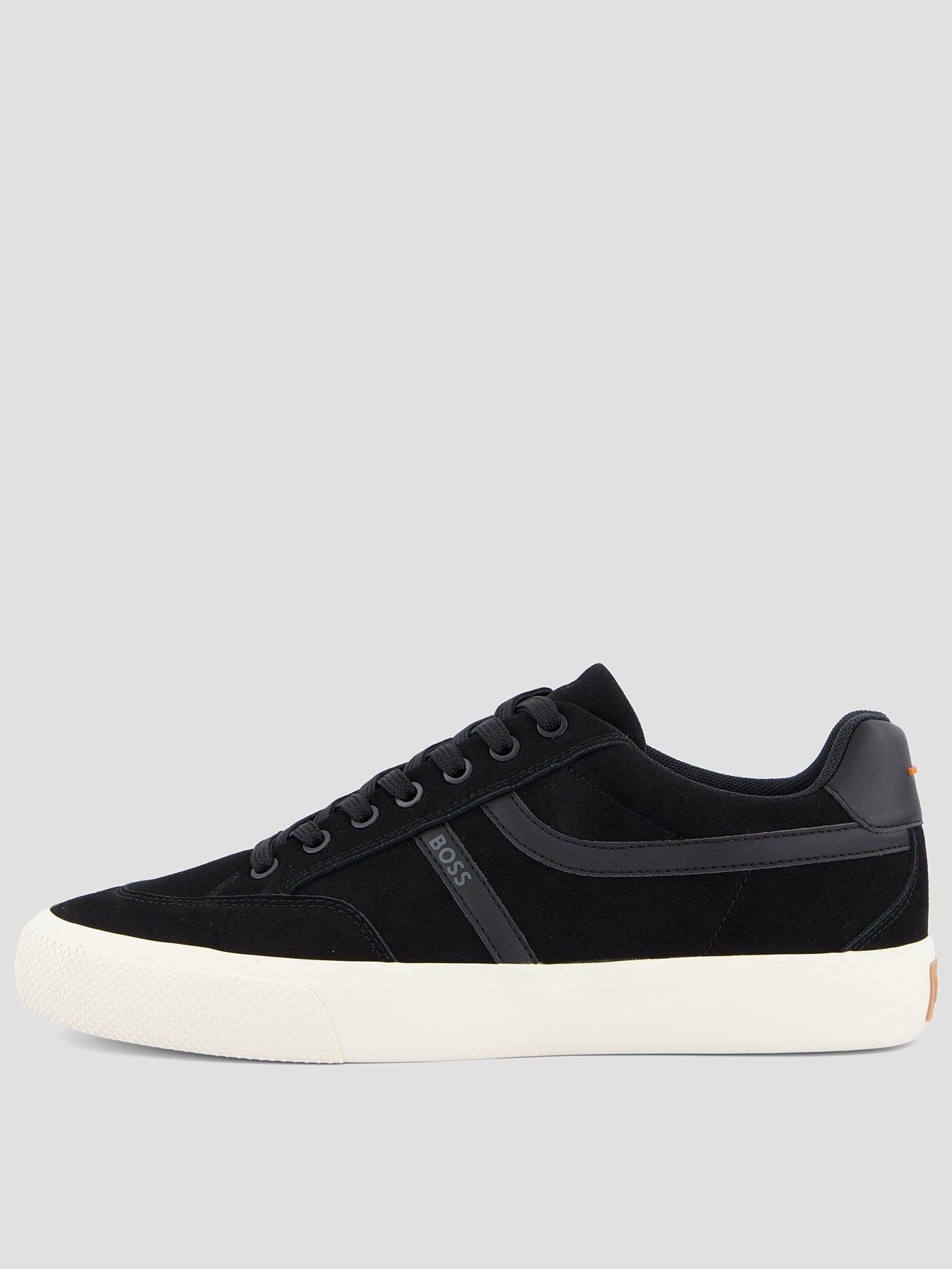 Image 1 of 7 of BOSS Orange Aiden Pipe Trim Tennis Trainers - Black
