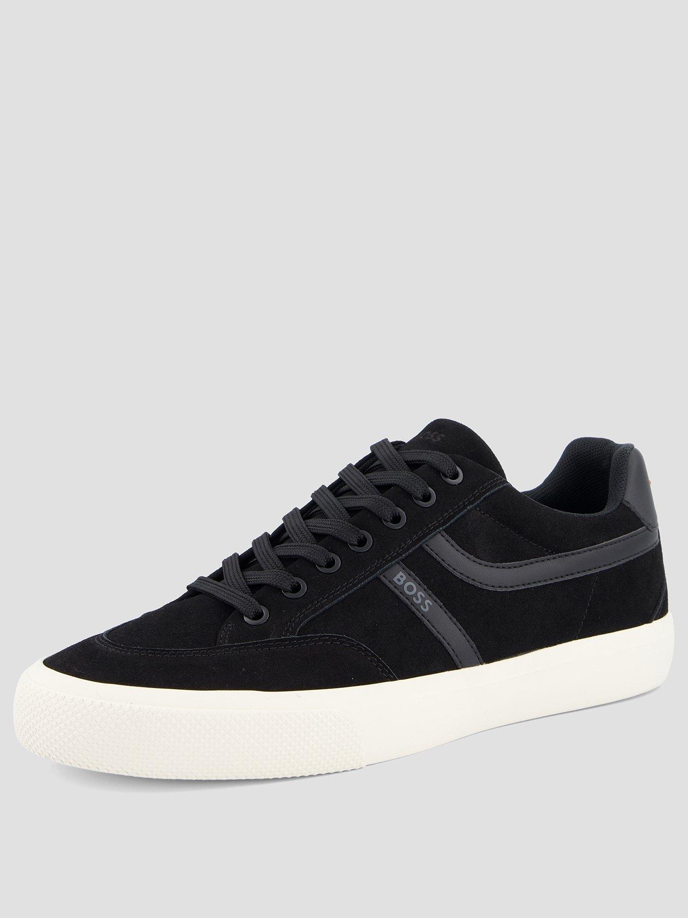 Image 2 of 7 of BOSS Orange Aiden Pipe Trim Tennis Trainers - Black