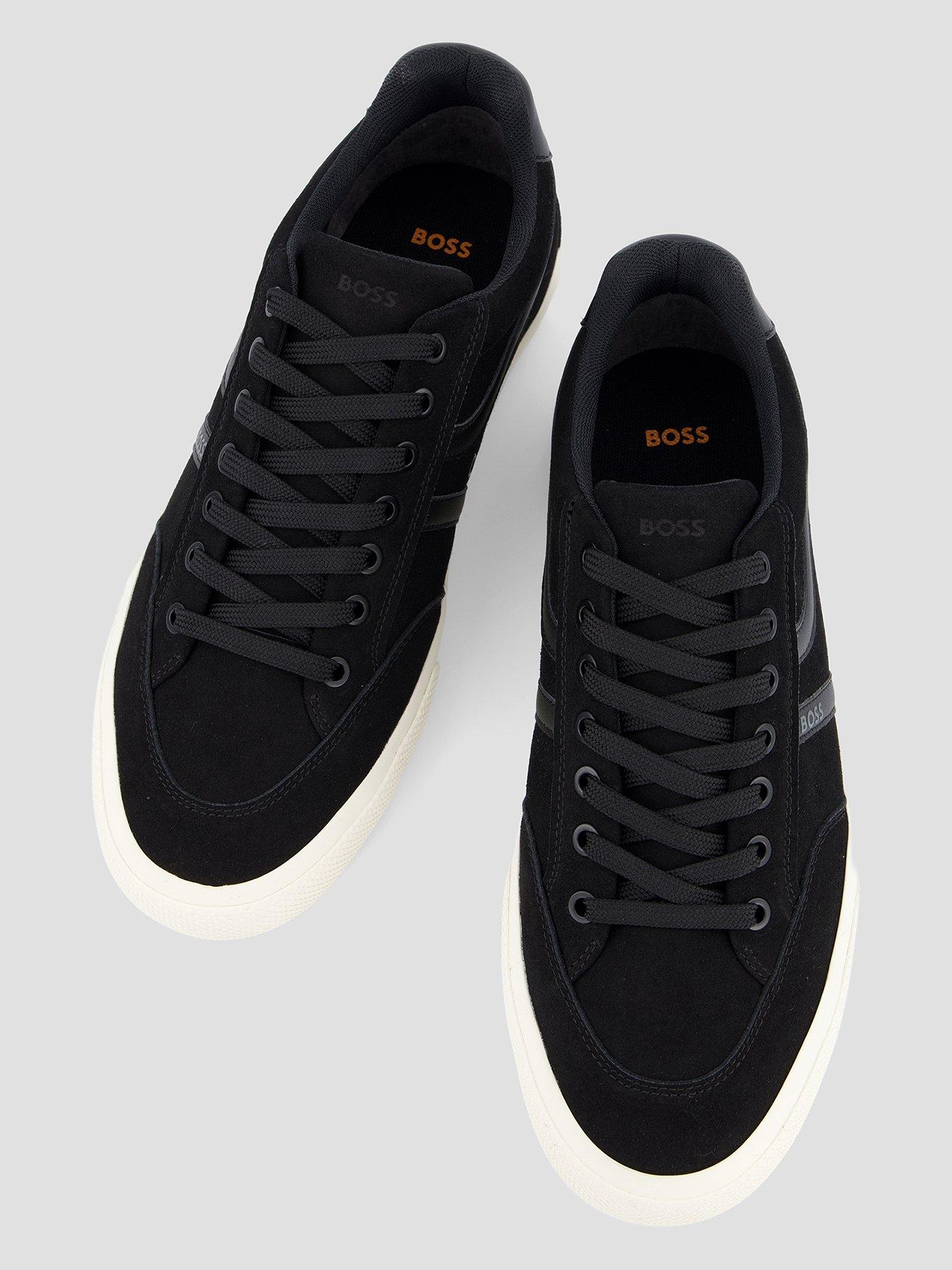 Image 3 of 7 of BOSS Orange Aiden Pipe Trim Tennis Trainers - Black