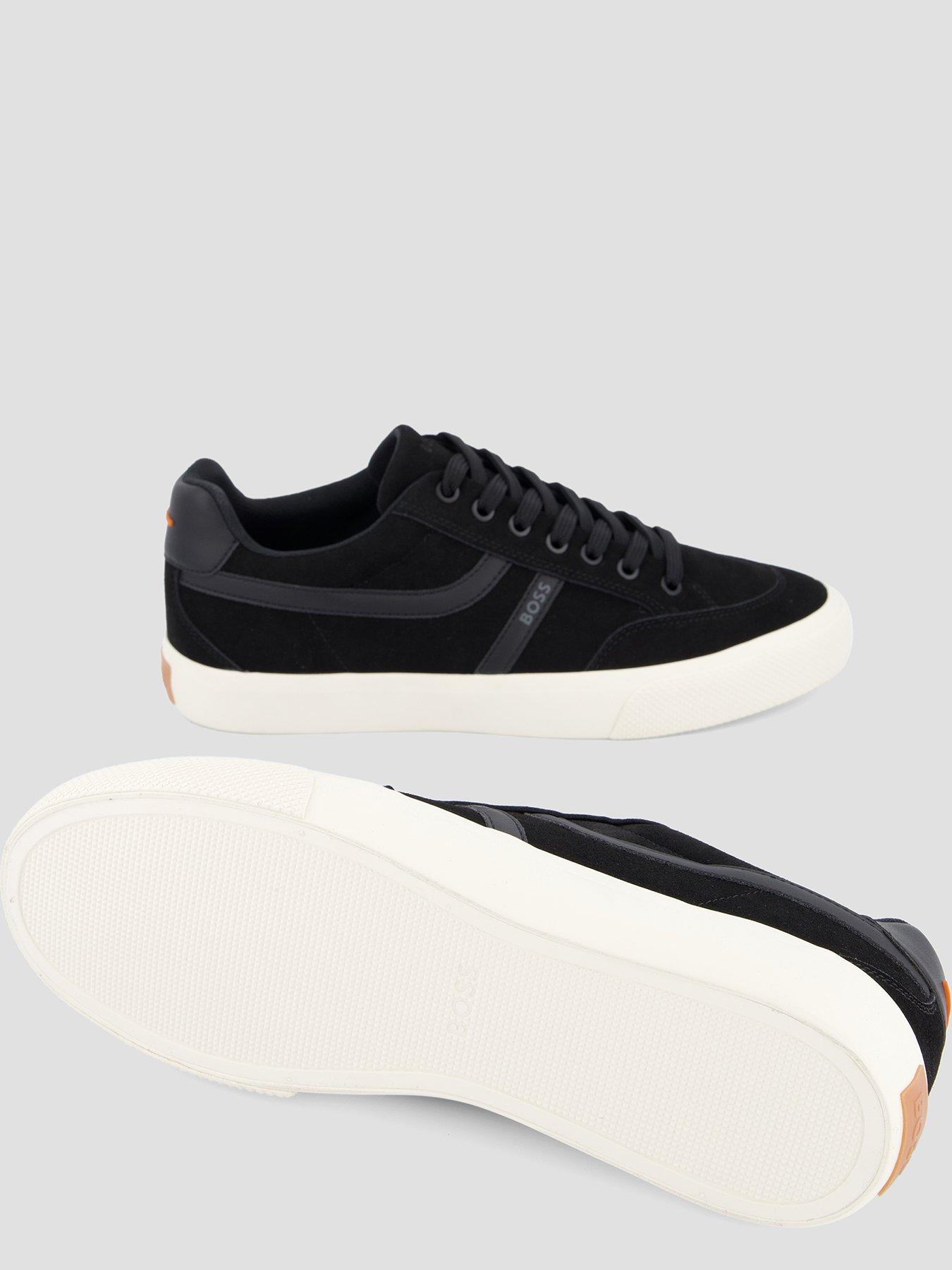 Image 4 of 7 of BOSS Orange Aiden Pipe Trim Tennis Trainers - Black