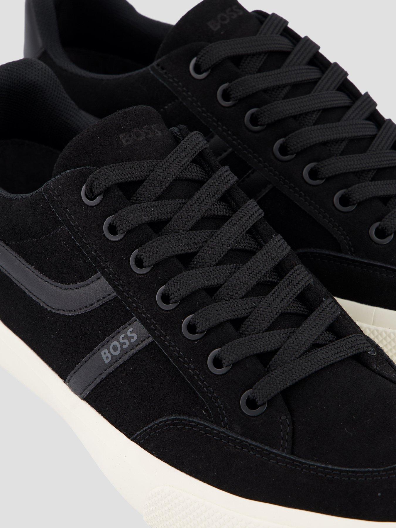 Image 5 of 7 of BOSS Orange Aiden Pipe Trim Tennis Trainers - Black