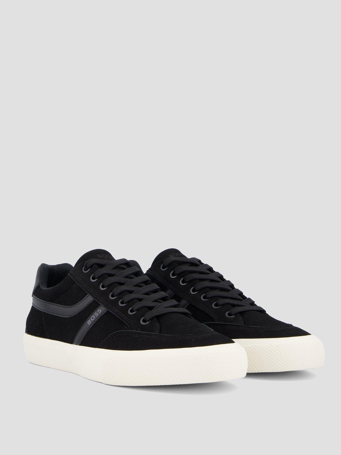 Image 6 of 7 of BOSS Orange Aiden Pipe Trim Tennis Trainers - Black