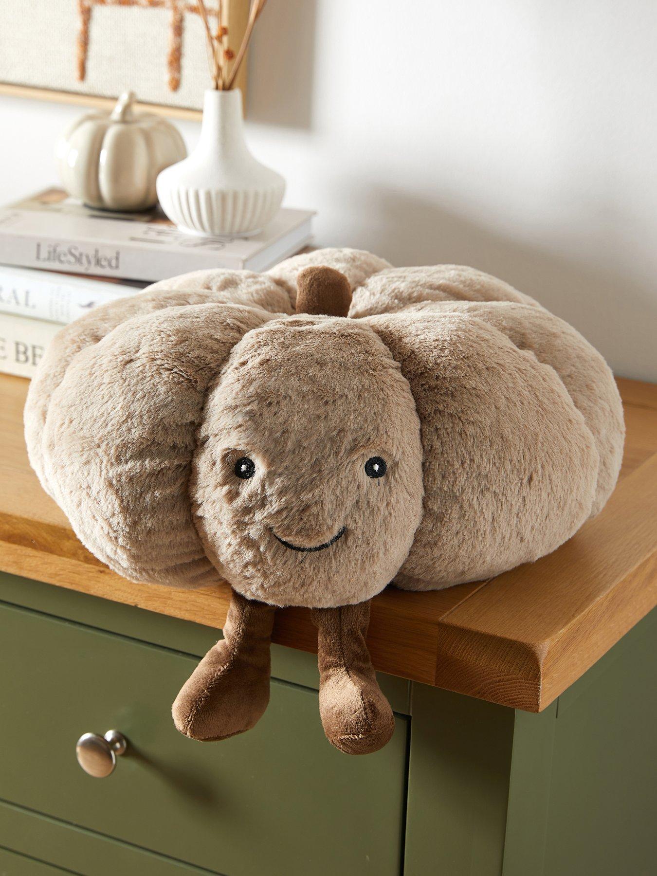 Smart Autumn Pumpkin Plush Autumn Decoration - Taupe