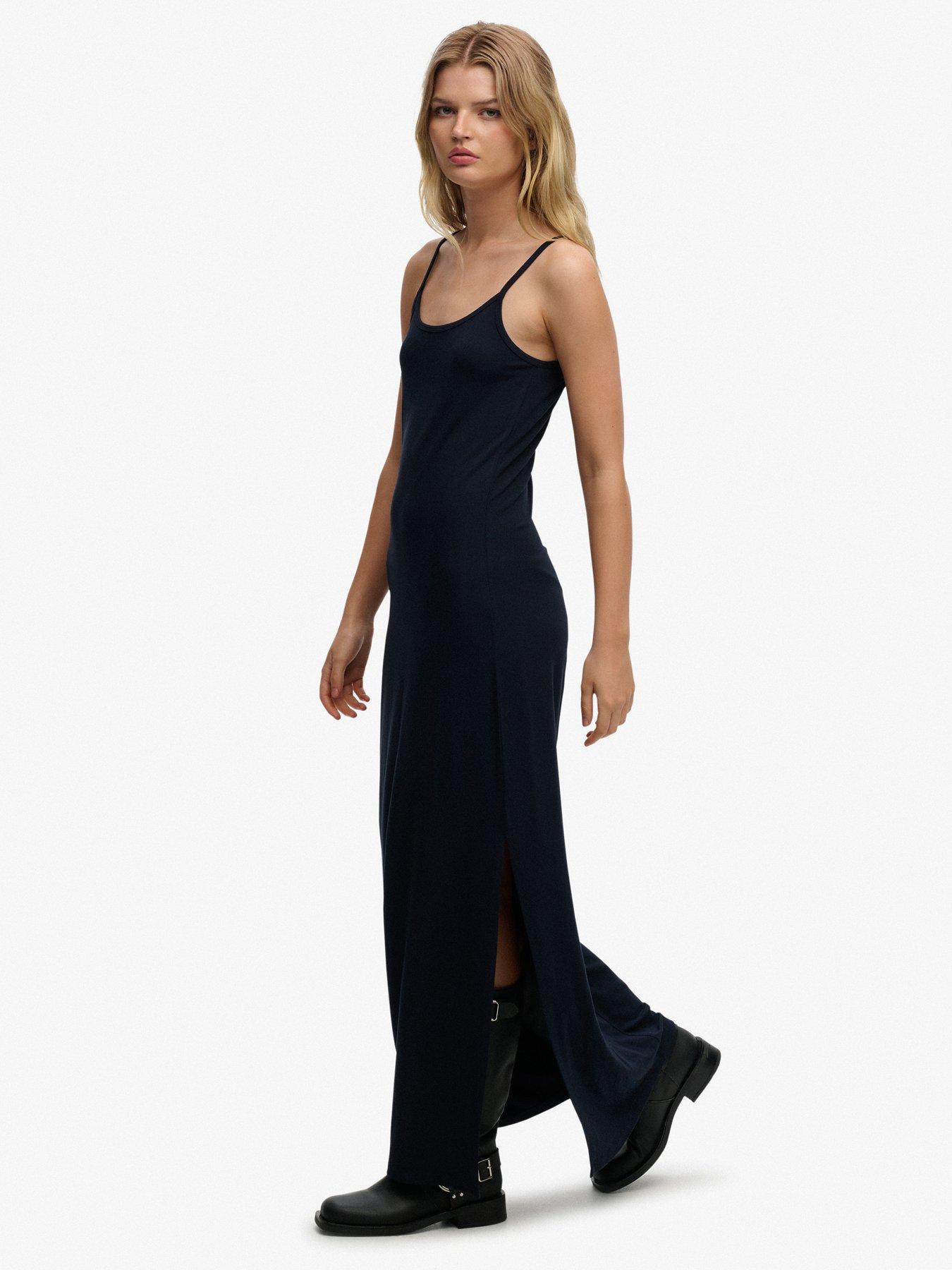 Image 3 of 6 of Superdry Maxi Jersey Cami Dress - Navy