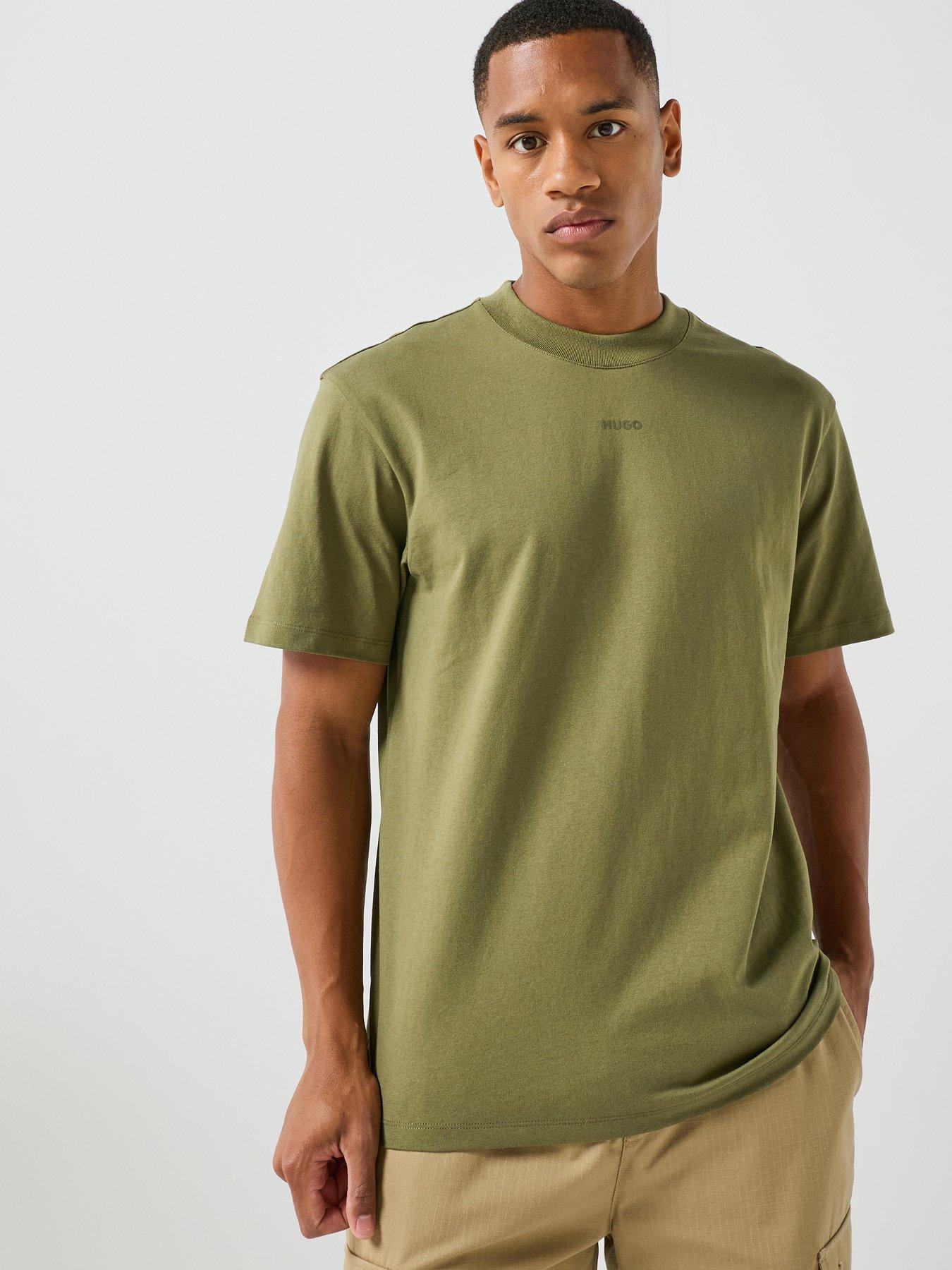 Image 1 of 5 of HUGO Dapolino Centre Logo Relaxed Fit T-Shirt - Green