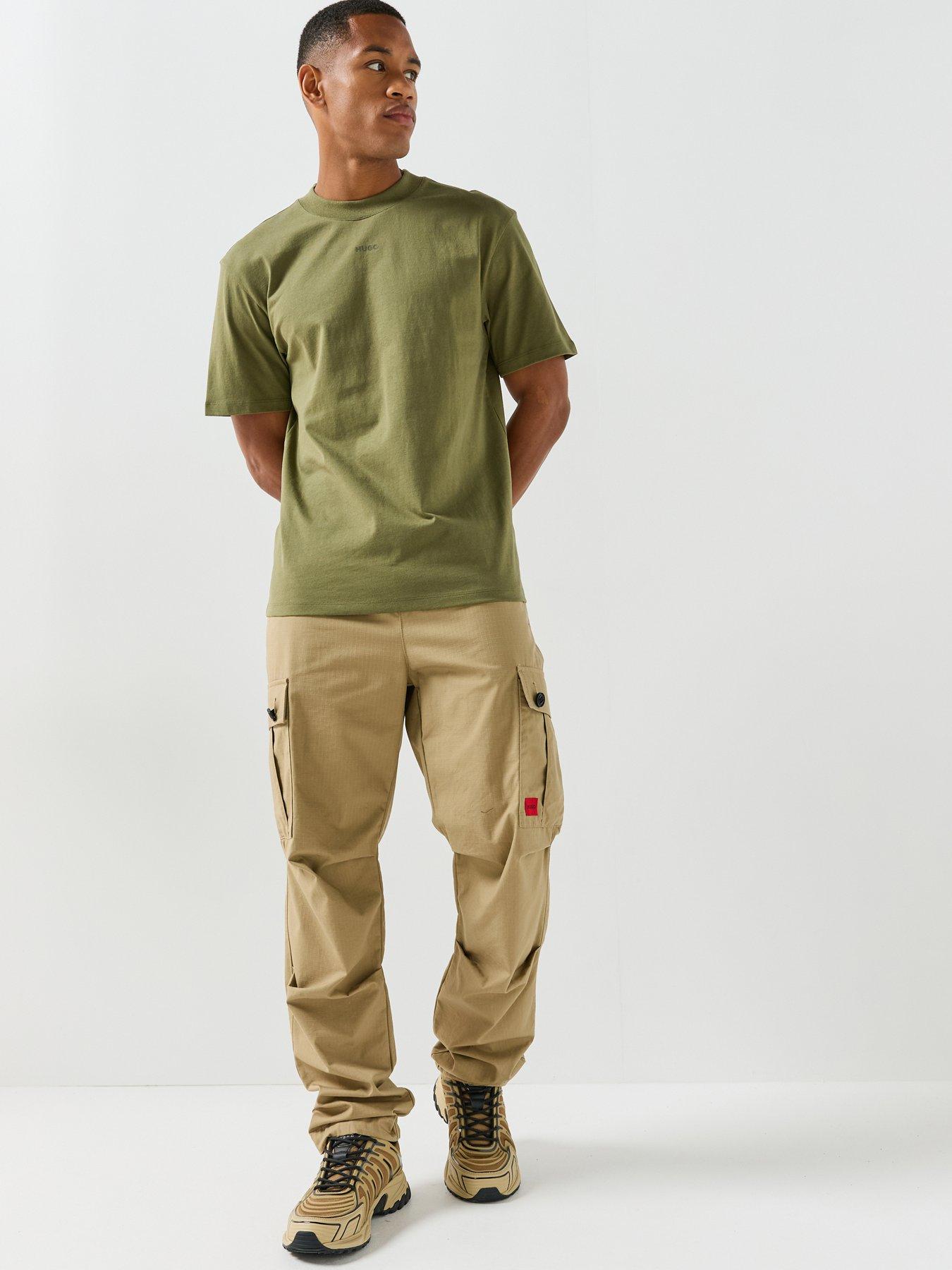 Image 3 of 5 of HUGO Dapolino Centre Logo Relaxed Fit T-Shirt - Green