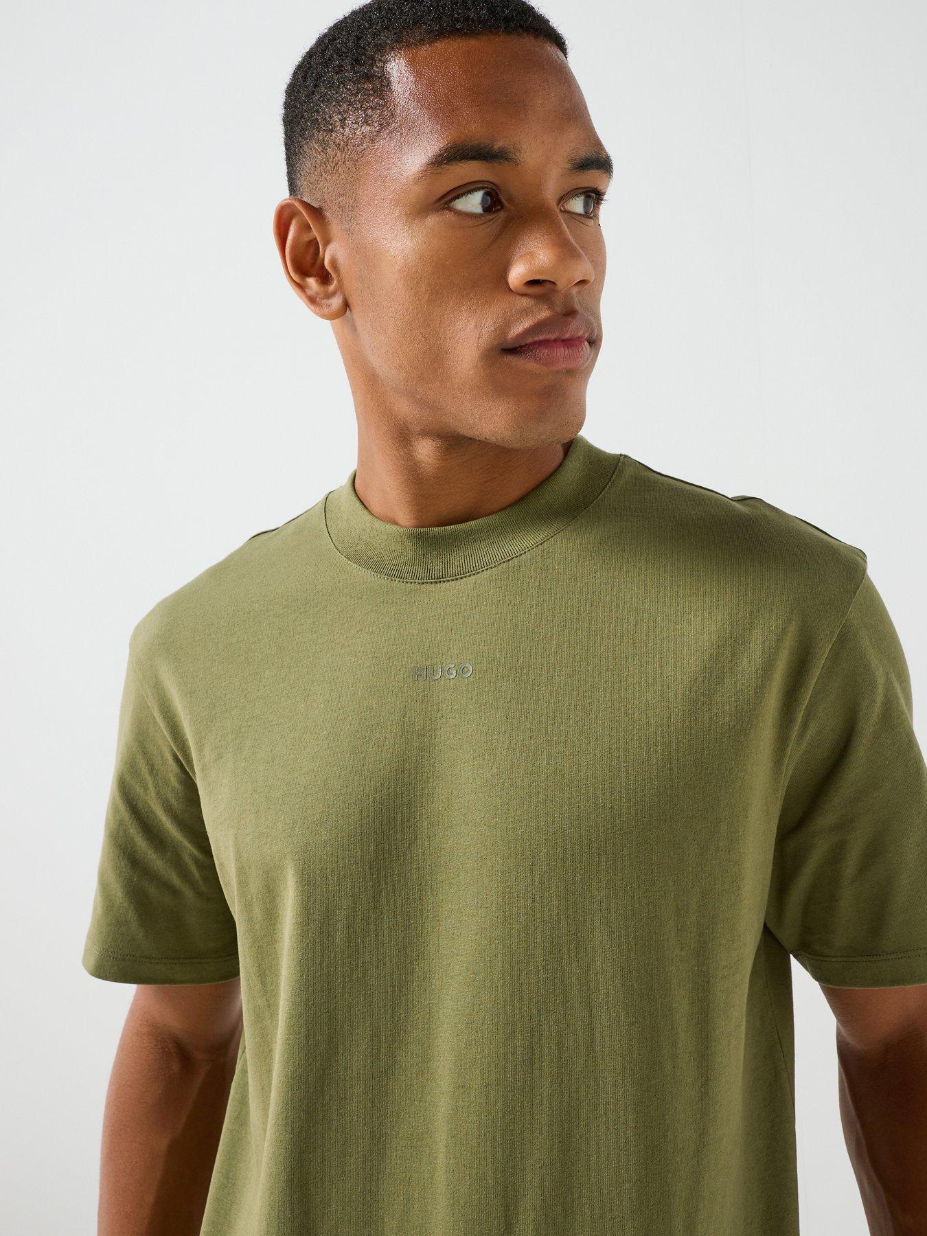 Image 4 of 5 of HUGO Dapolino Centre Logo Relaxed Fit T-Shirt - Green