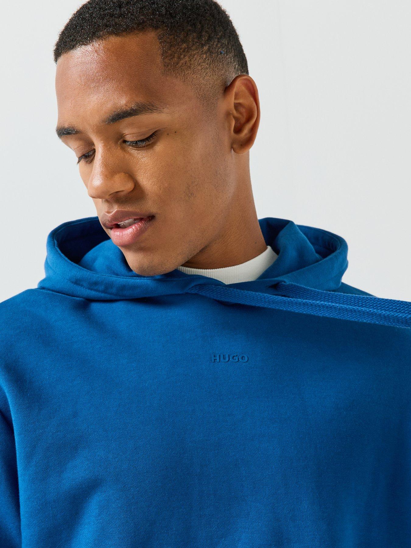 Image 4 of 6 of HUGO Cotton Tracksuit Set In A Relaxed Fit With Logo - Bright Blue