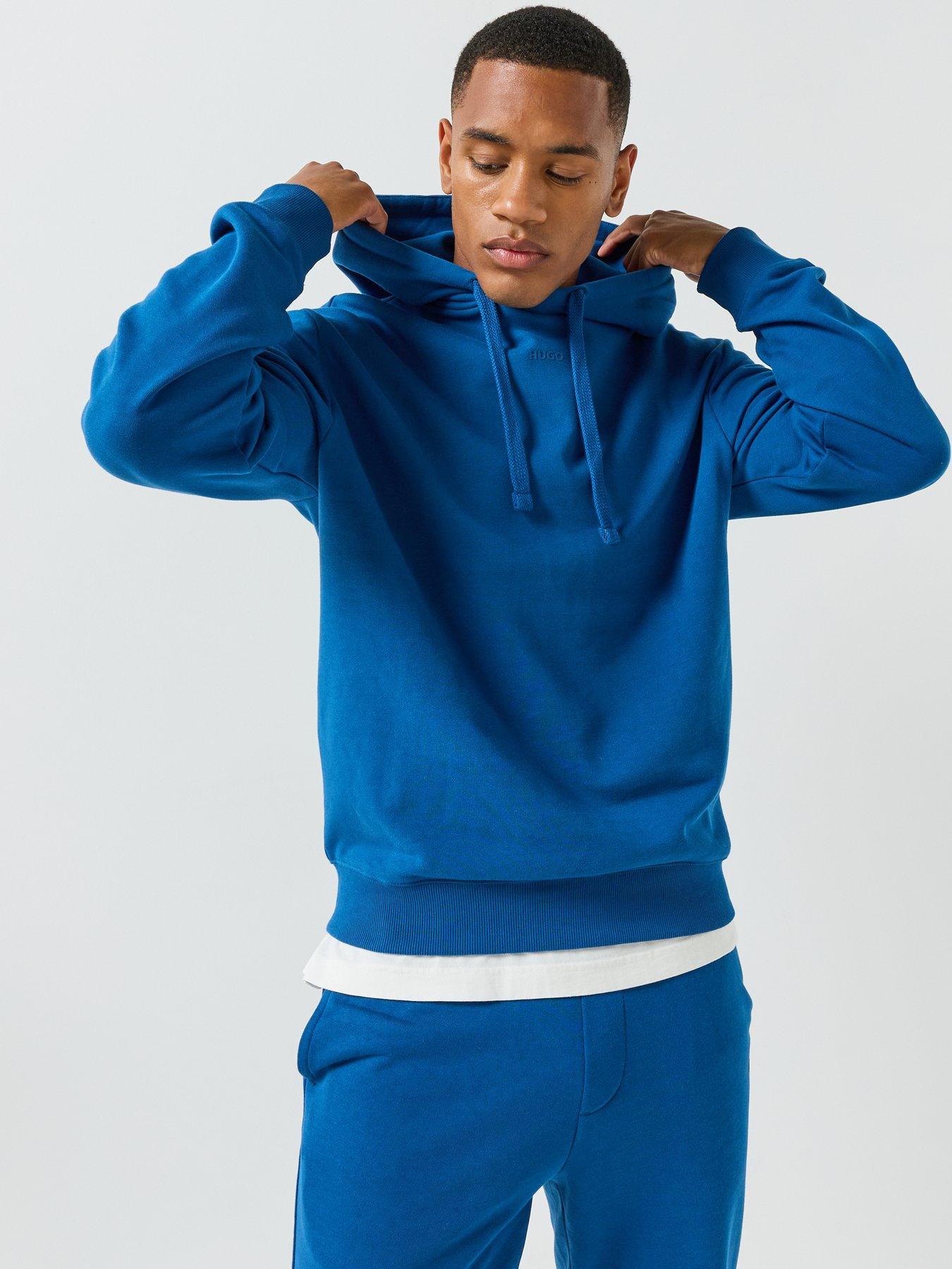 Image 5 of 6 of HUGO Cotton Tracksuit Set In A Relaxed Fit With Logo - Bright Blue