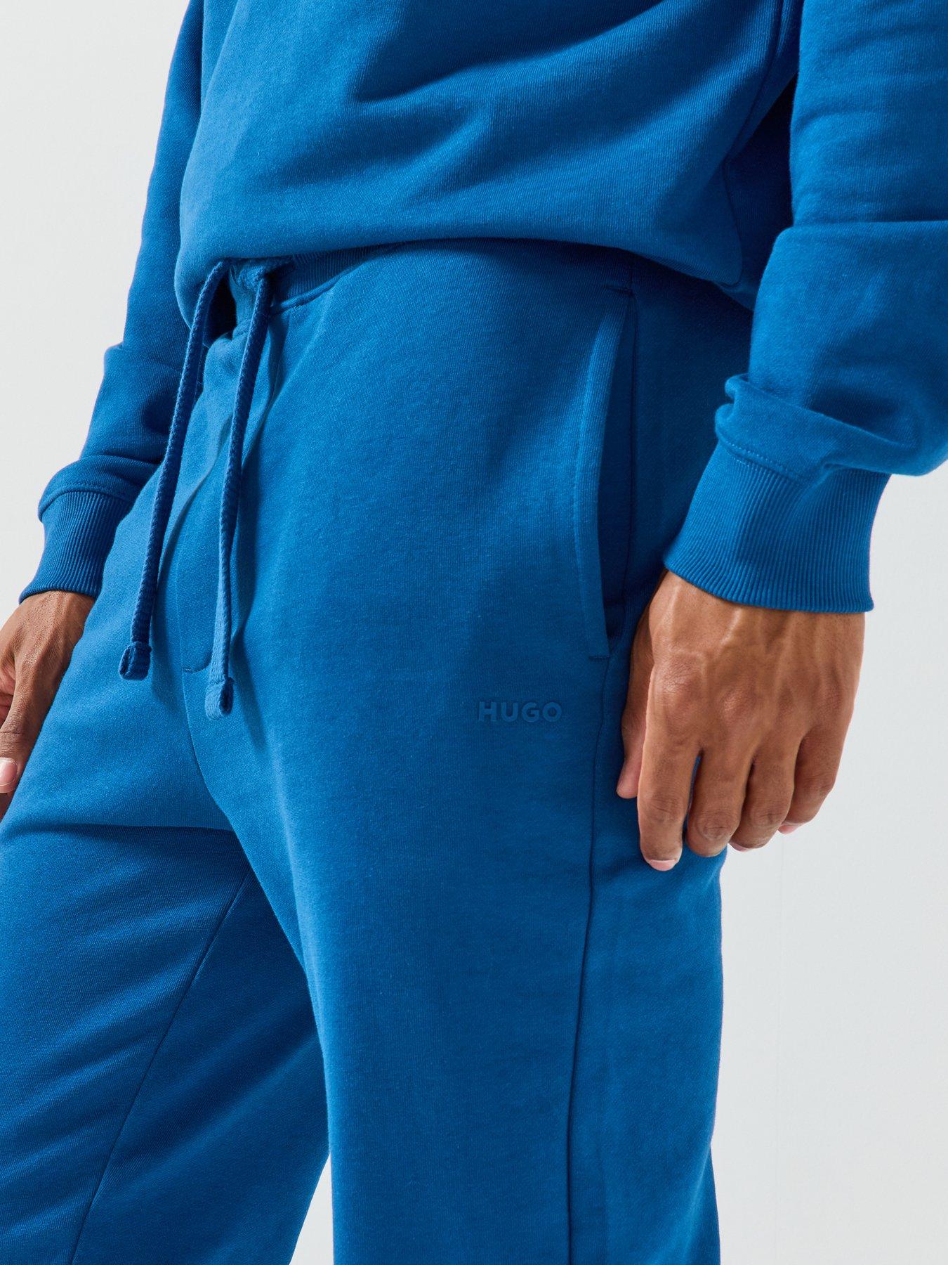 Image 6 of 6 of HUGO Cotton Tracksuit Set In A Relaxed Fit With Logo - Bright Blue