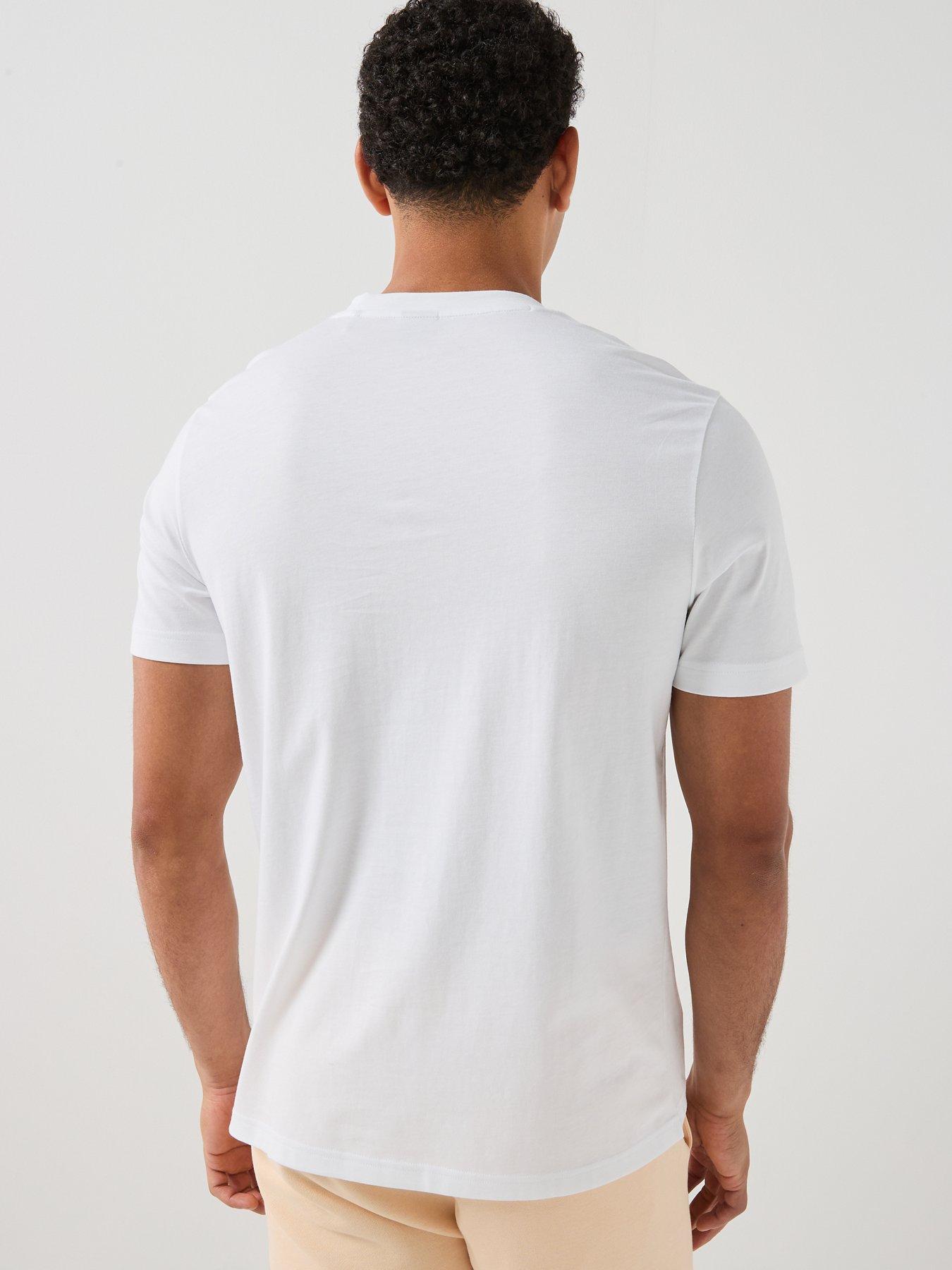 Image 2 of 4 of BOSS Te_Logo Central Large Logo T-Shirt - White