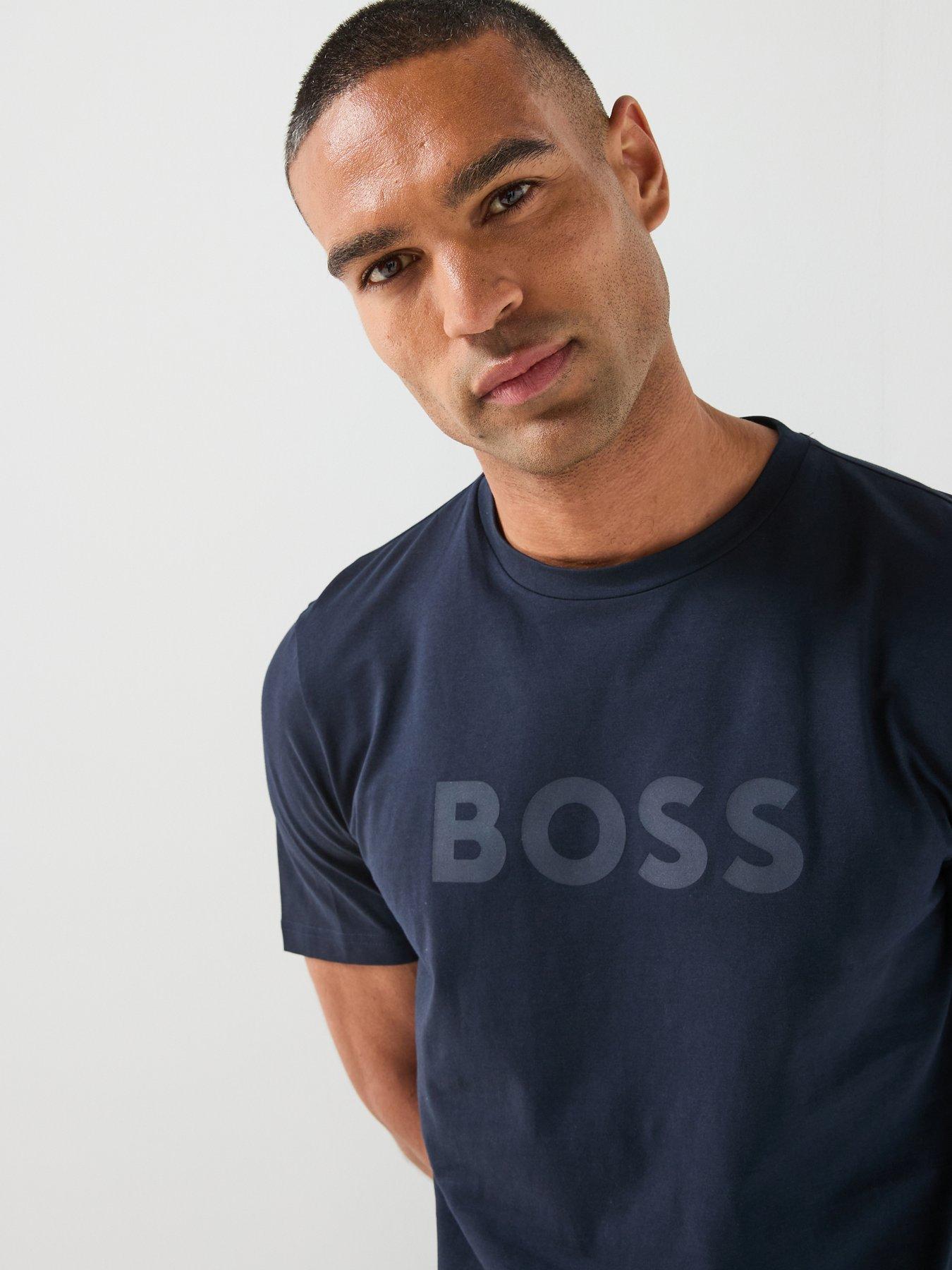 Image 4 of 5 of BOSS Regular Logo Tops - Navy