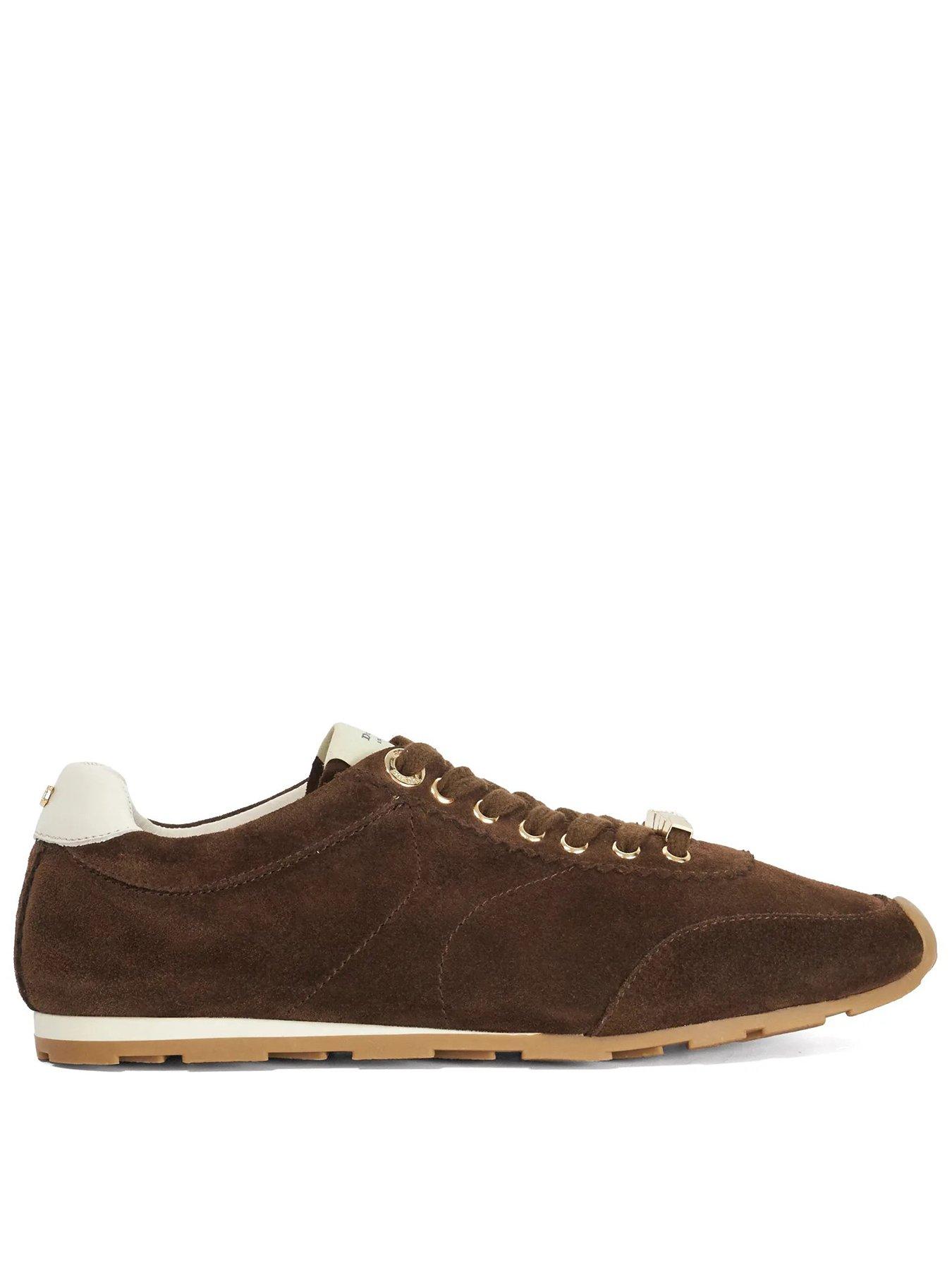 Dune London Women's Evalinna Suede Trainers - Brown
