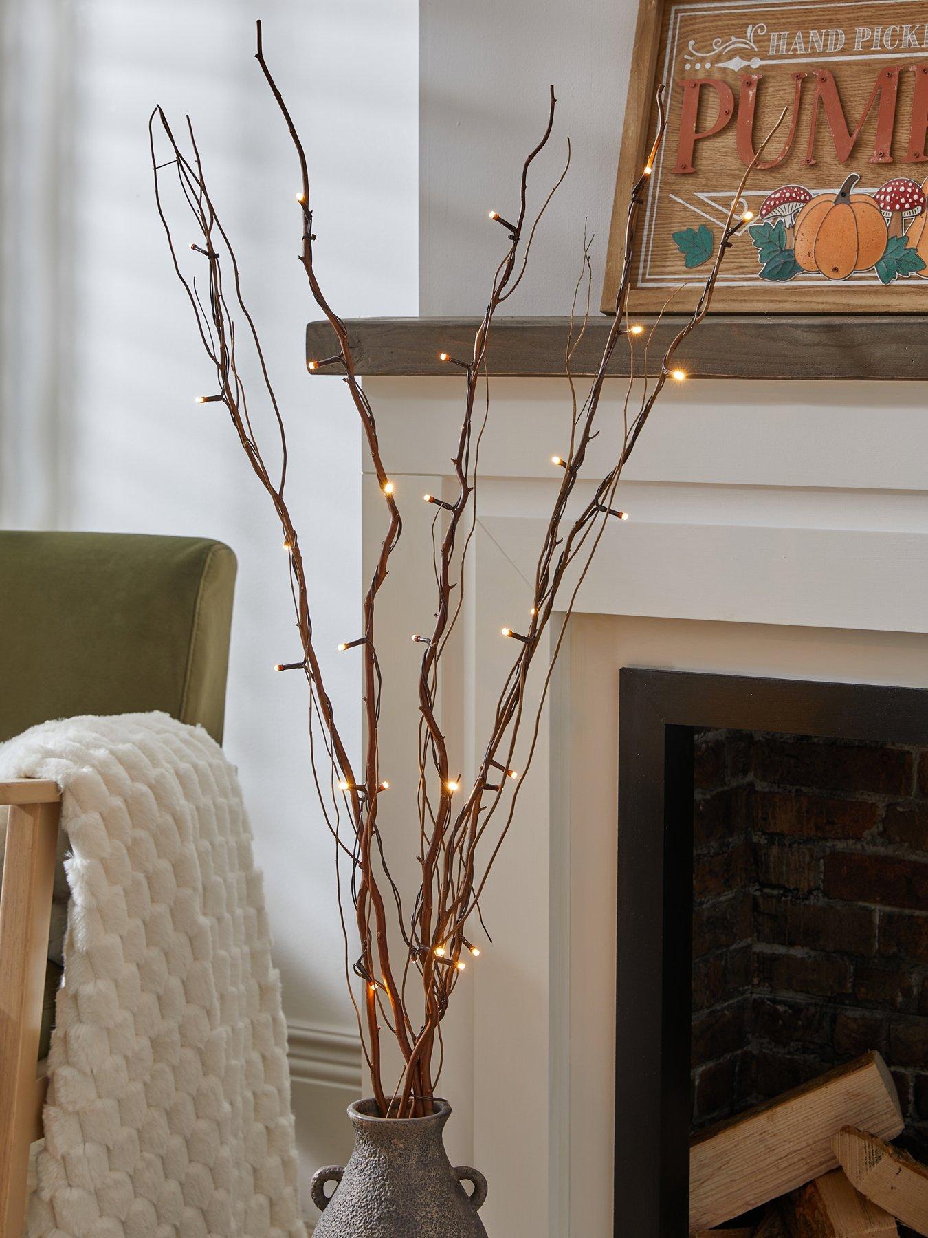 Image 1 of 4 of Smart Autumn Lit Willow Autumn Decoration - 1.2m