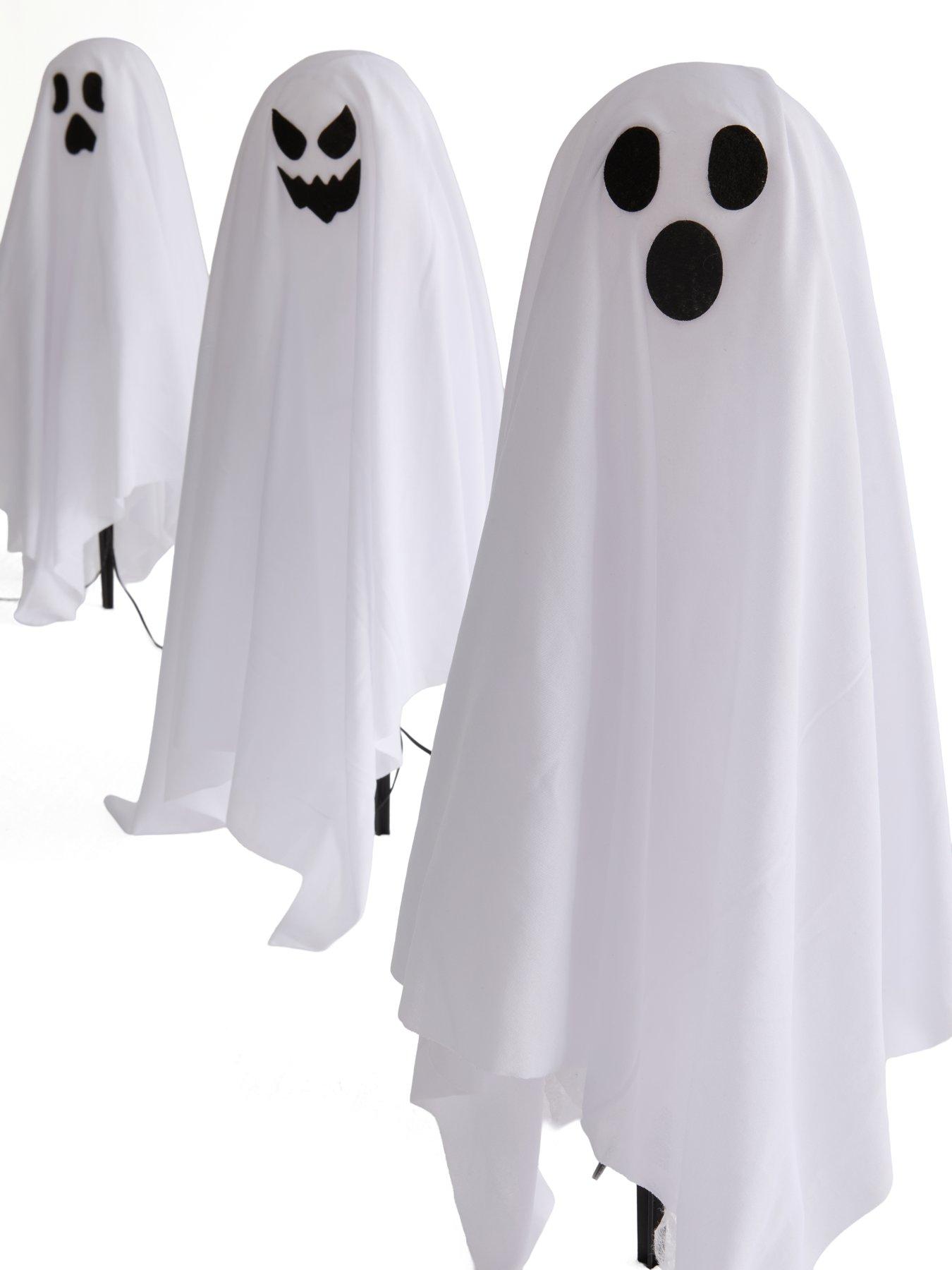 Image 3 of 7 of Smart Halloween 3 Ghost Stake Light Outdoor Halloween Decorations