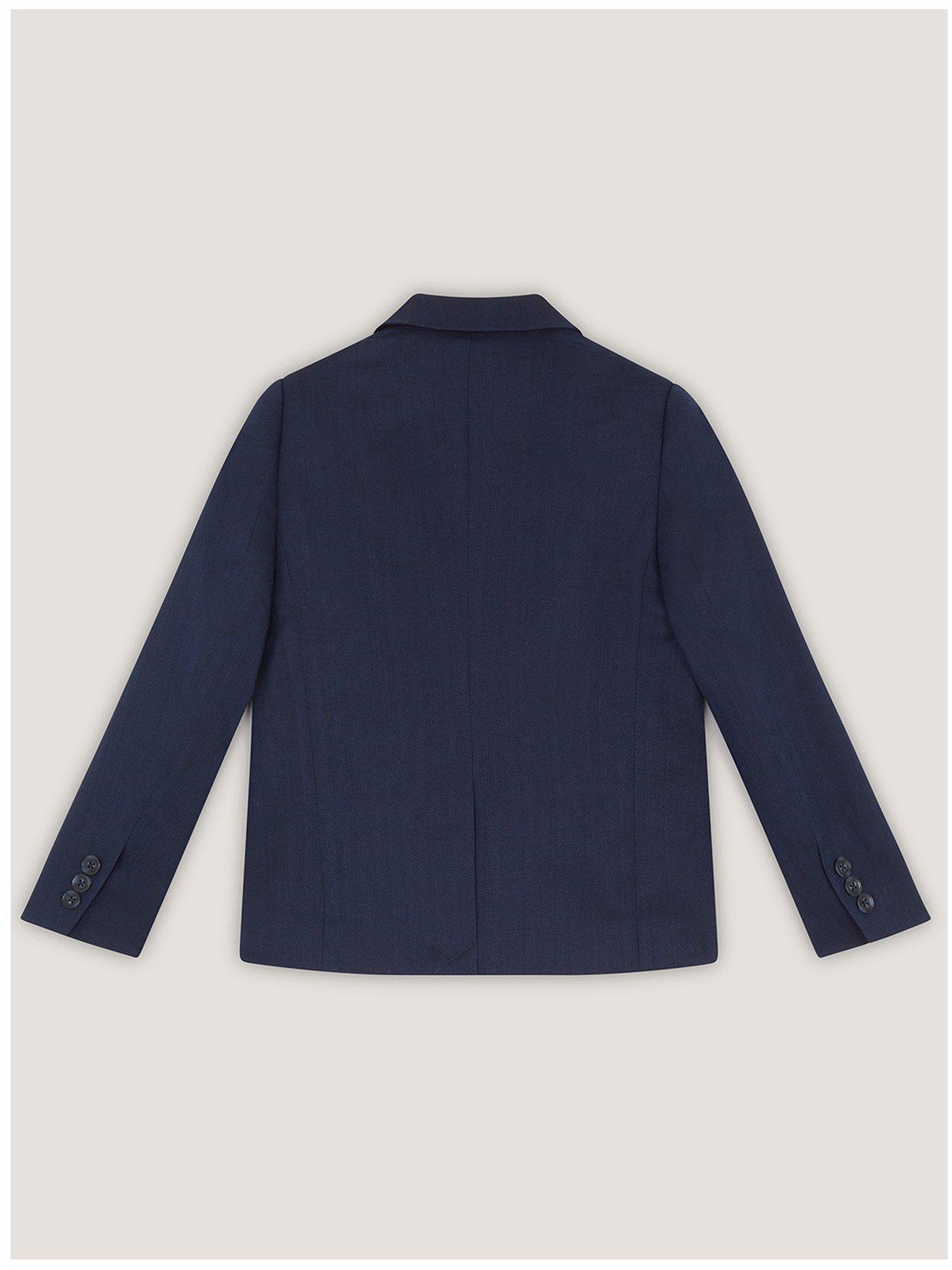 Image 3 of 4 of Monsoon Boys Harry Herringbone Blazer - Navy