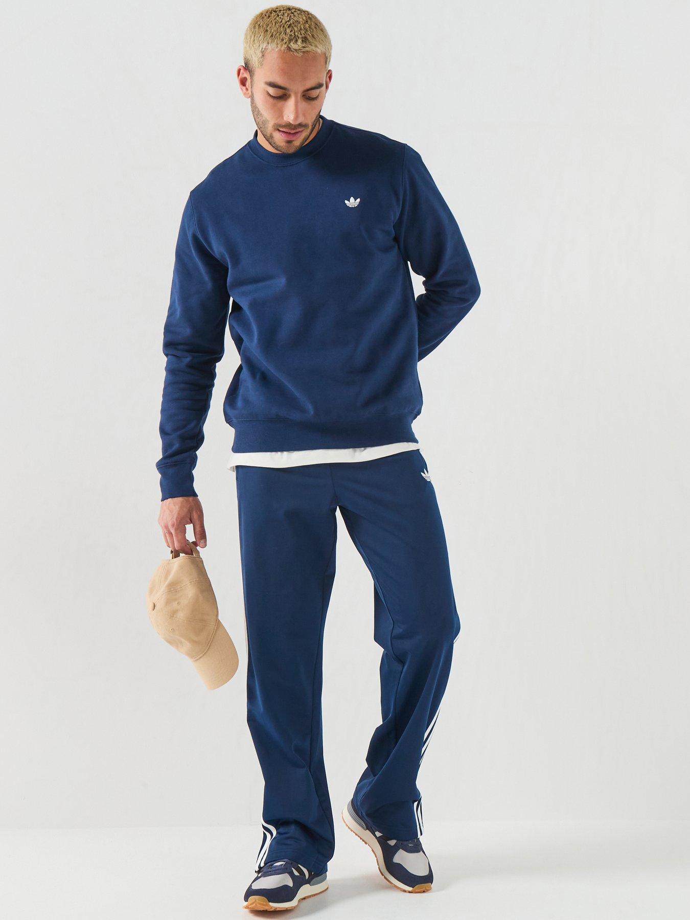 Image 3 of 6 of adidas Originals Mens Training Essential Long Sleeve Crew - Blue