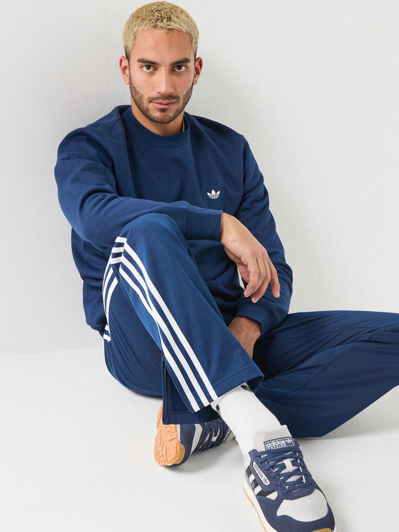 Image 6 of 6 of adidas Originals Mens Training Essential Long Sleeve Crew - Blue