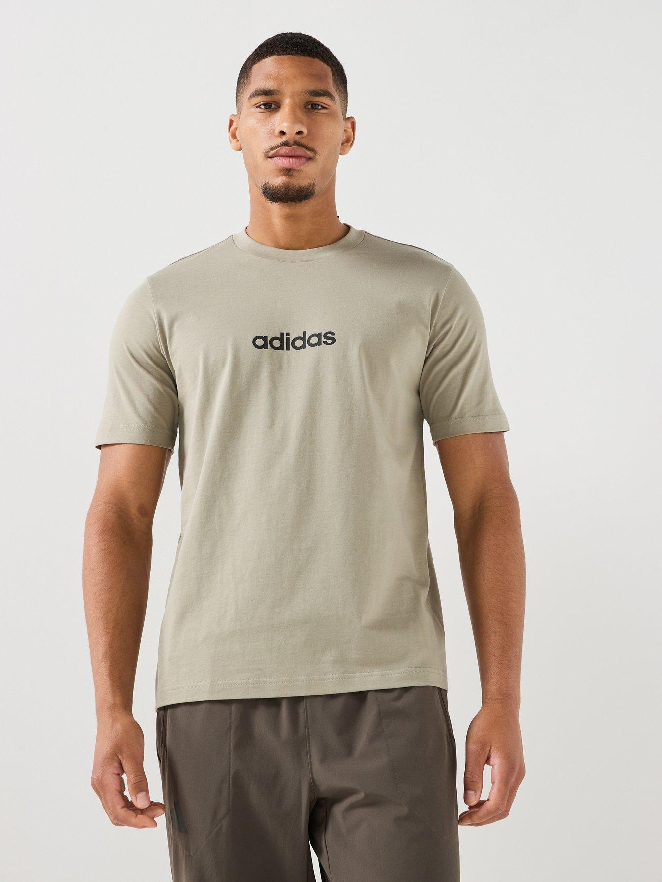adidas Sportswear Men's Essentials Linear Single Jersey T-Shirt - Green