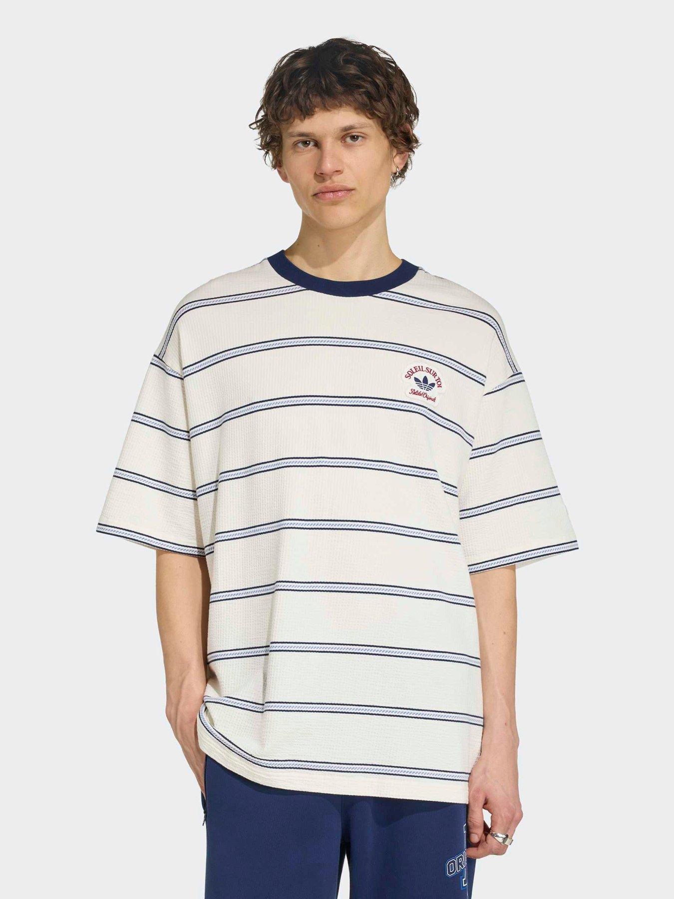 adidas Originals Men's Resort Summer Stripe T-Shirt - White