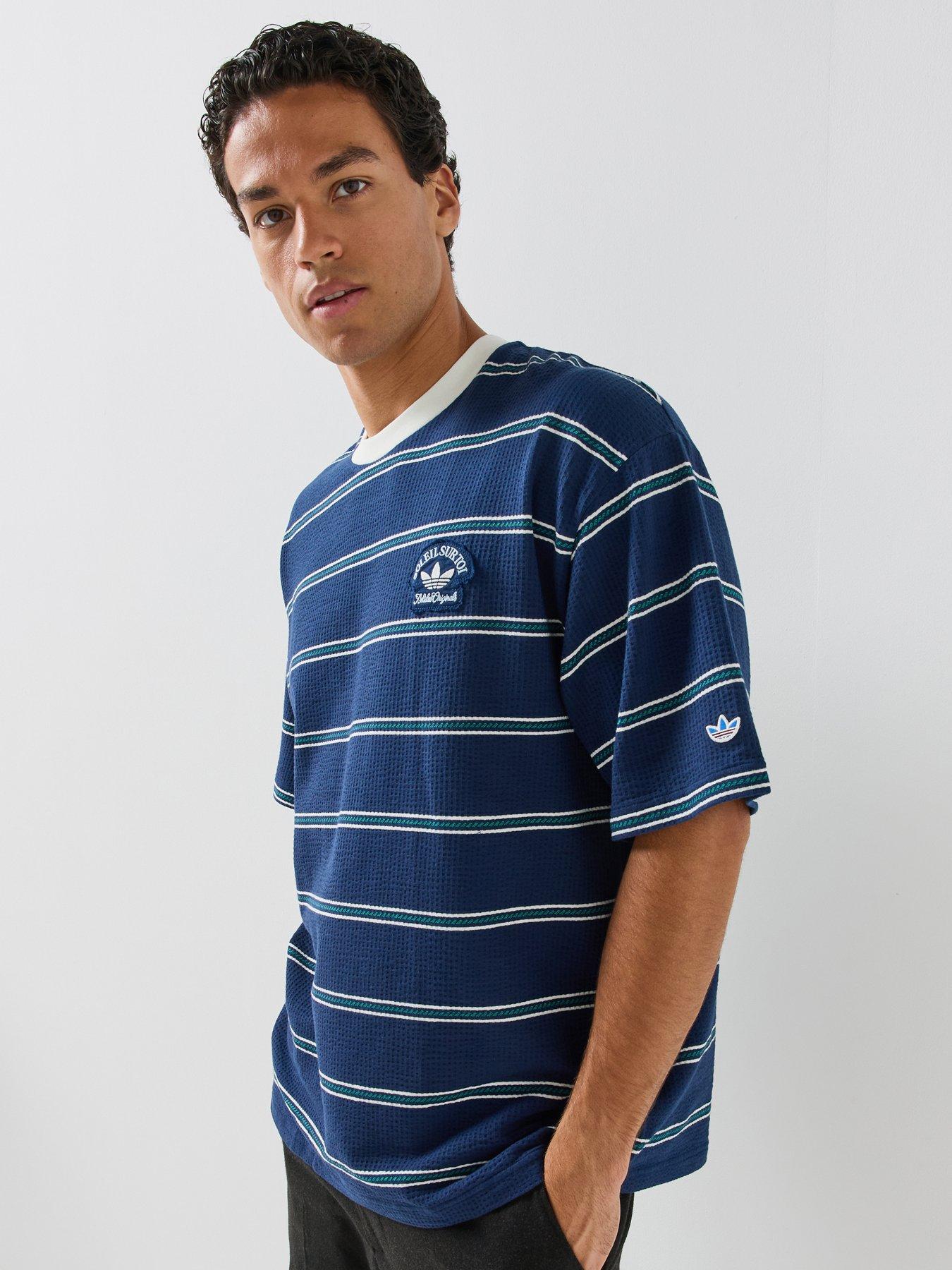 adidas Originals Mens Resort Stripe T-Shirt - Blue