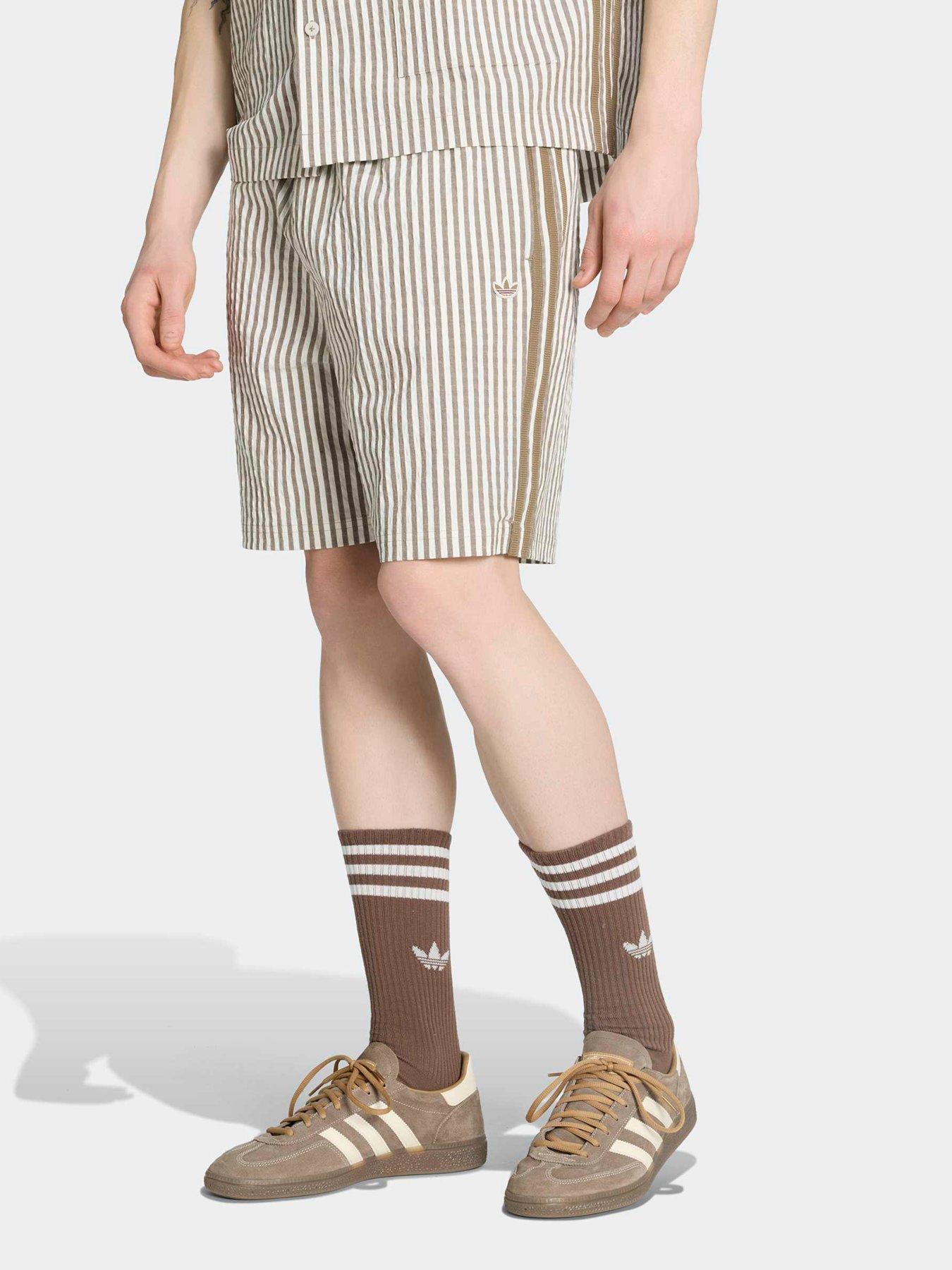 adidas Originals Mens Resort Stripe Shorts - Khaki