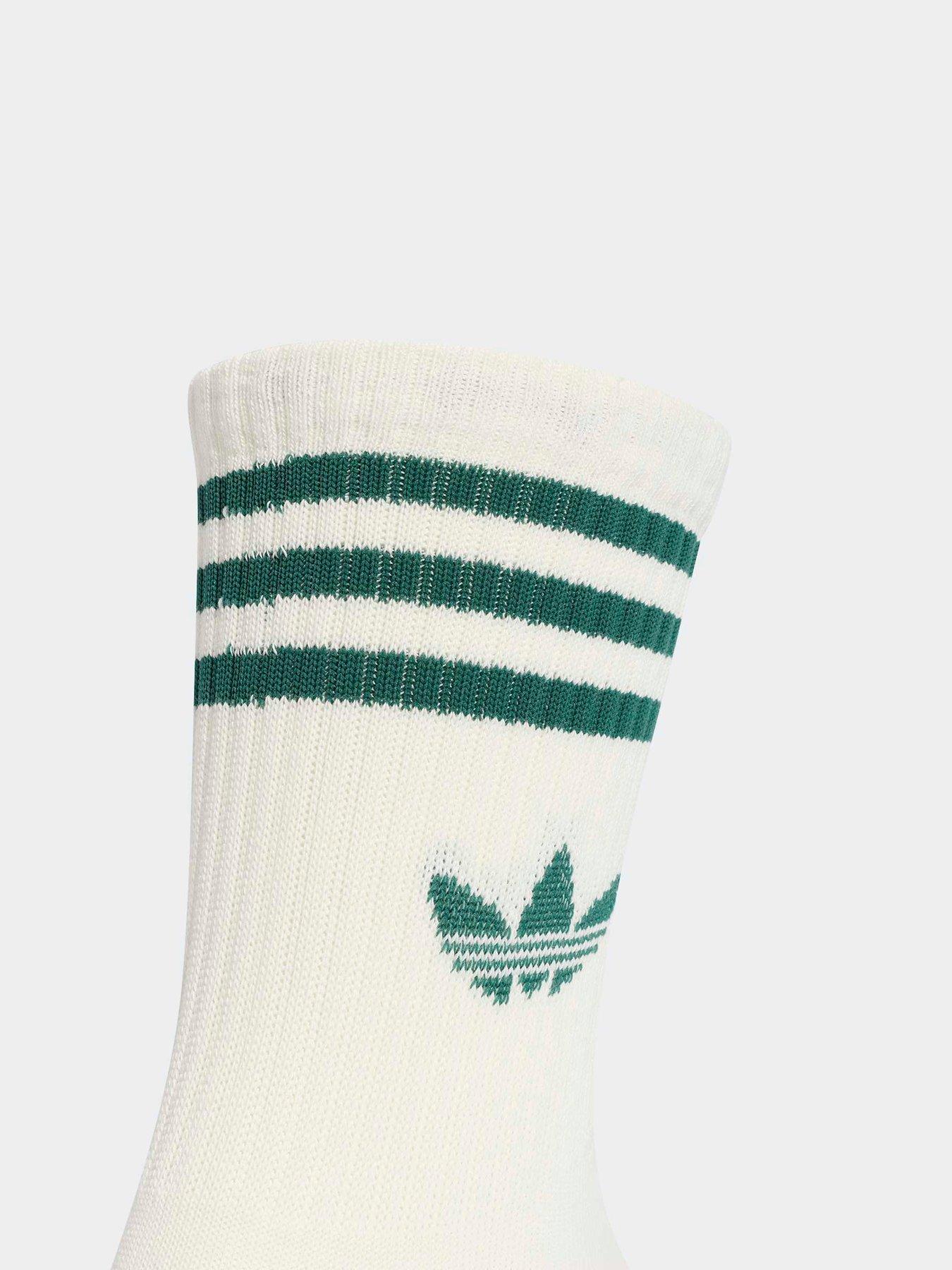 Image 3 of 4 of adidas Originals Unisex 3 Stripe Crew Socks 3 Pack - Multi