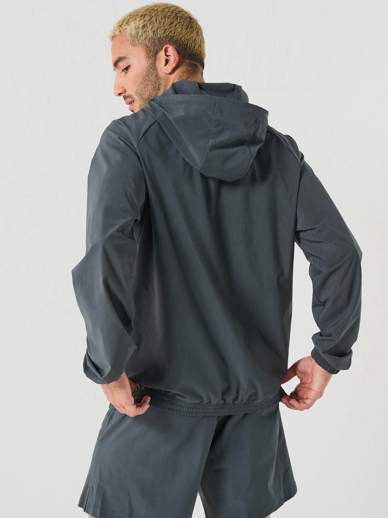 Image 2 of 6 of adidas Originals TECH TREFOIL ESSENTIALS WINDBREAKER - Night Grey