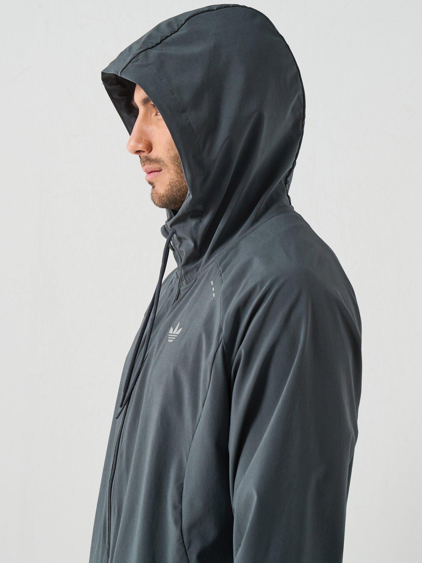 Image 5 of 6 of adidas Originals TECH TREFOIL ESSENTIALS WINDBREAKER - Night Grey