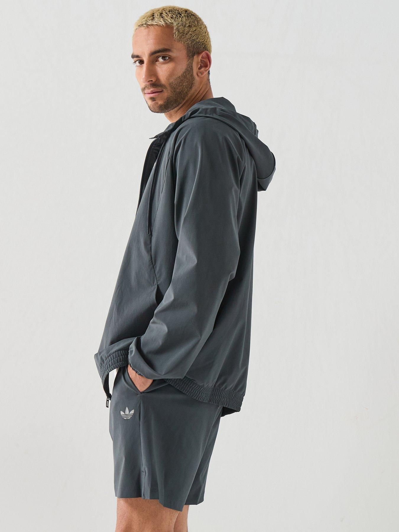 Image 6 of 6 of adidas Originals TECH TREFOIL ESSENTIALS WINDBREAKER - Night Grey