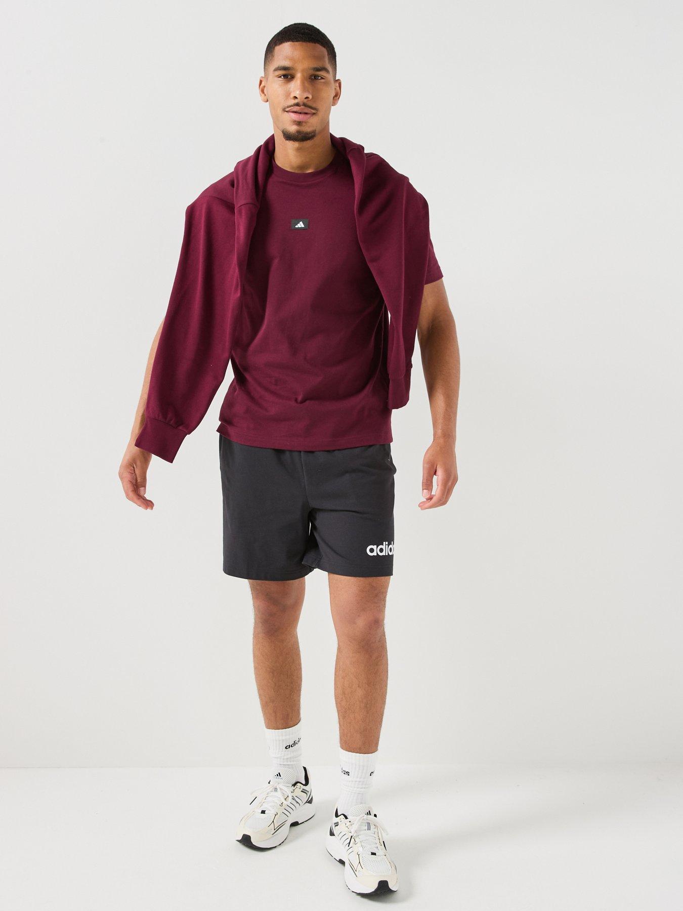 adidas Sportswear Mens Essentials Linear Single Jersey Shorts - Black