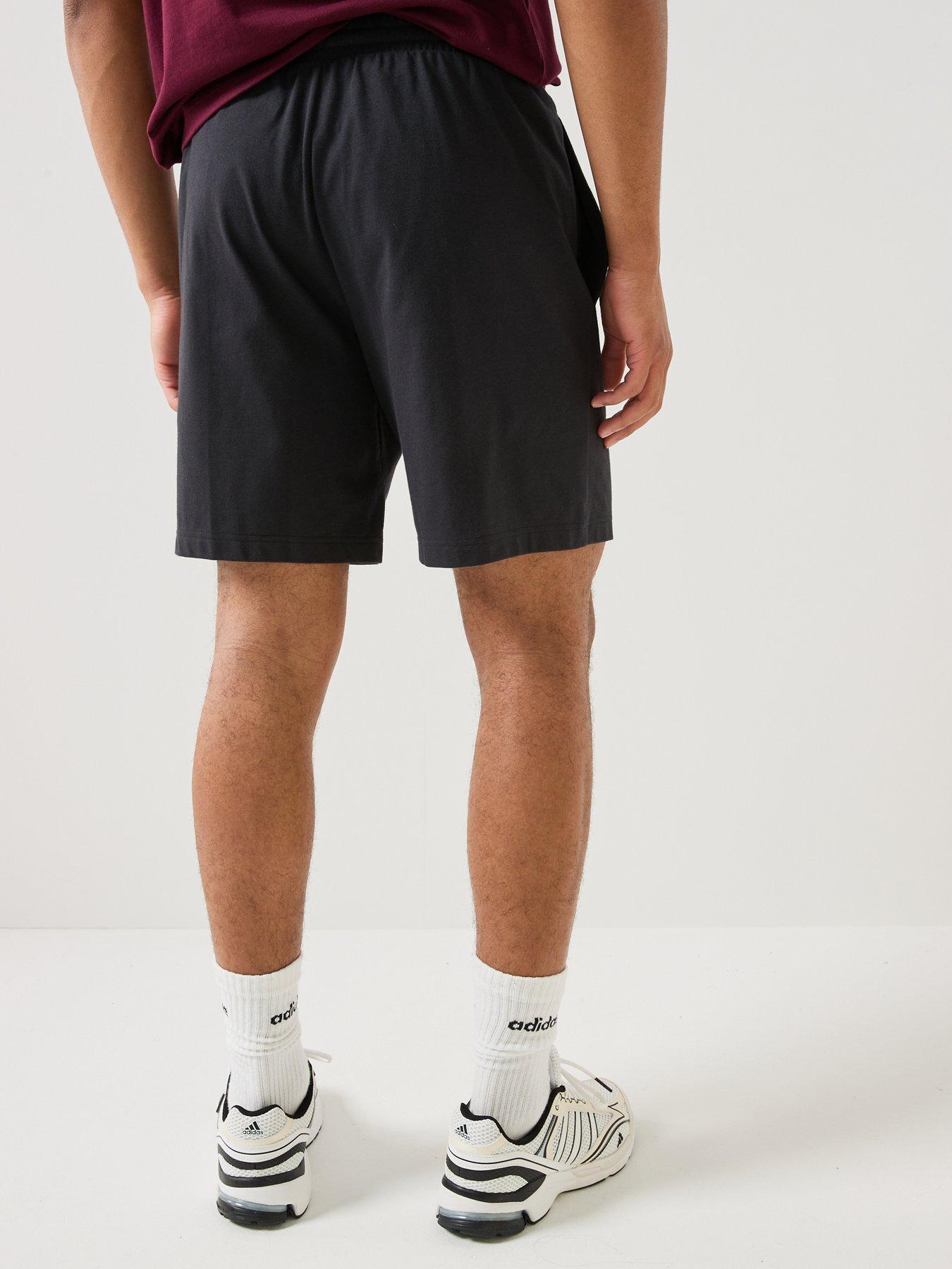 Image 2 of 4 of adidas Sportswear Mens Essentials Linear Single Jersey Shorts - Black