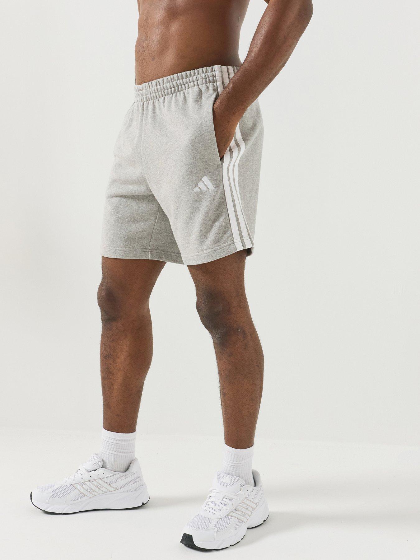adidas Sportswear 3-Stripes Cotton Shorts - Grey