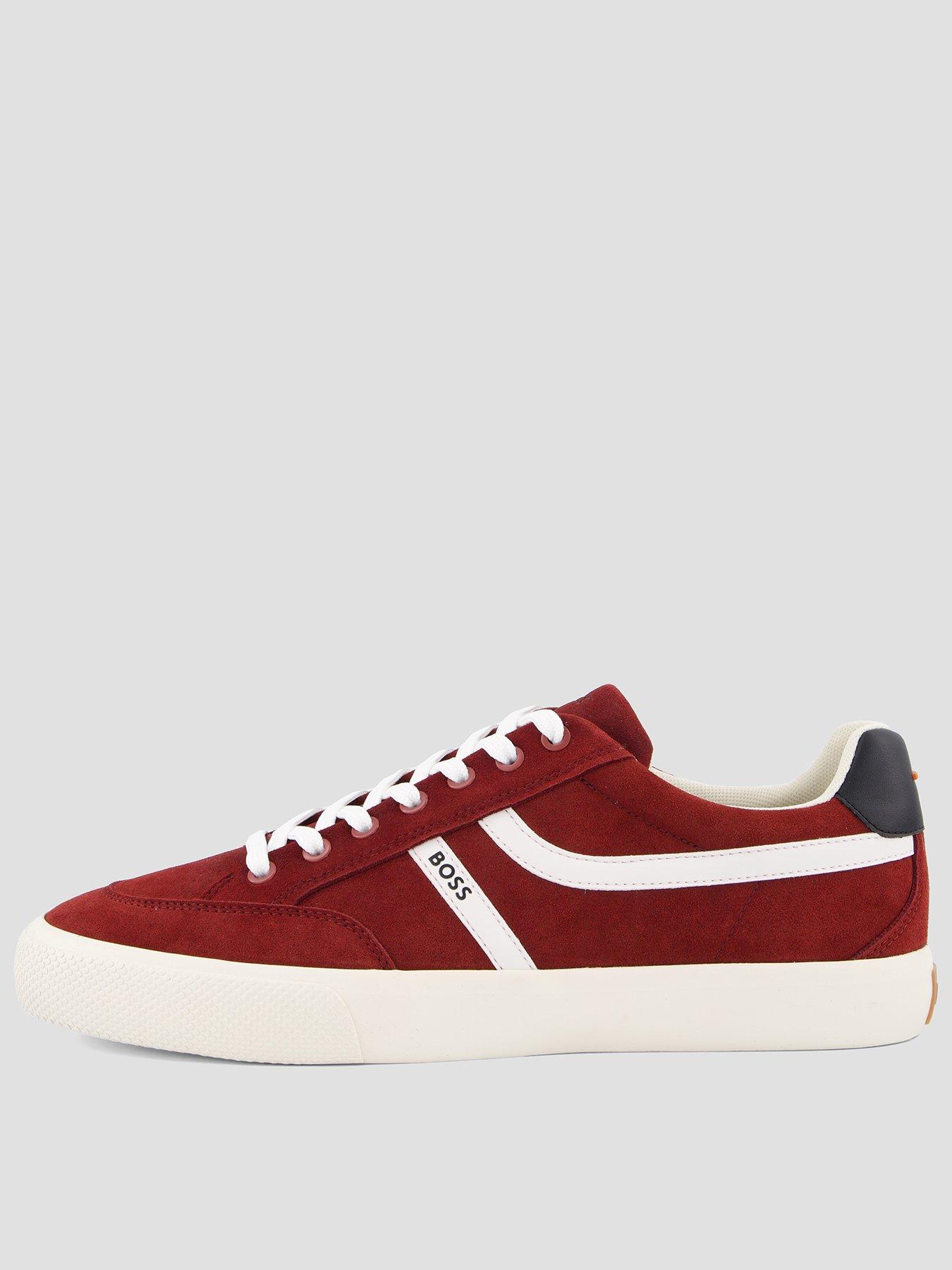 BOSS Boss Orange Aiden Pipe Trim Tennis Trainers - Dark Red