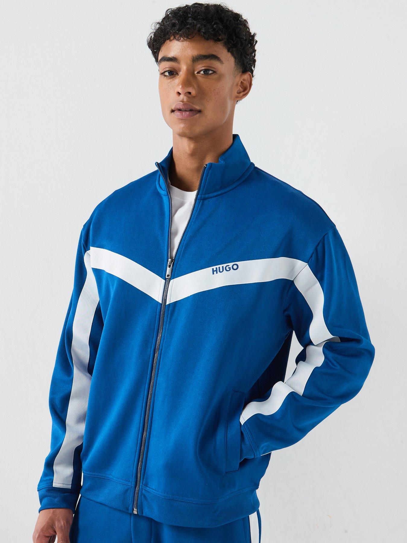 HUGO Darti Full Zip Sweat Top - Bright Blue