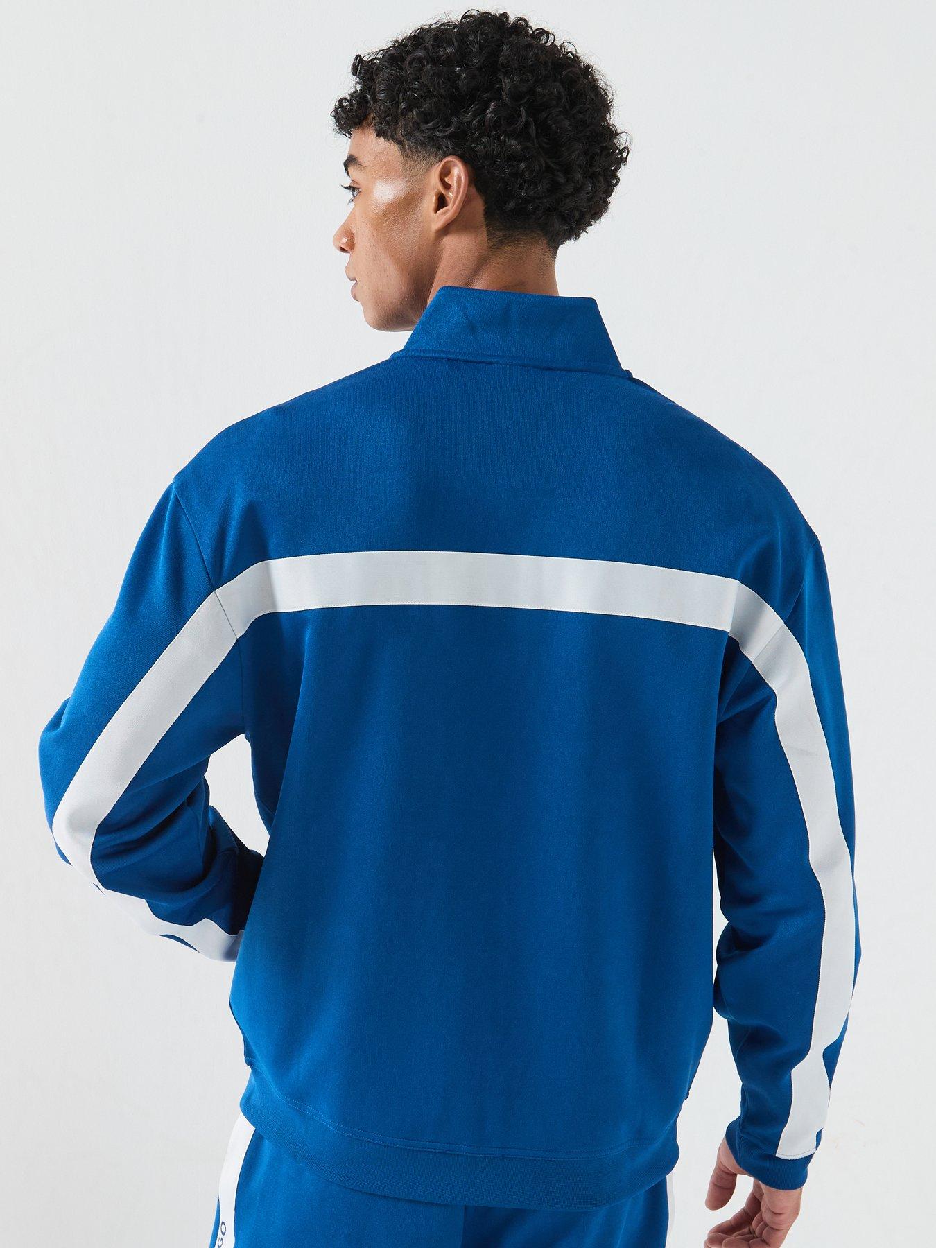 Image 2 of 6 of HUGO Darti Full Zip Sweat Top - Bright Blue