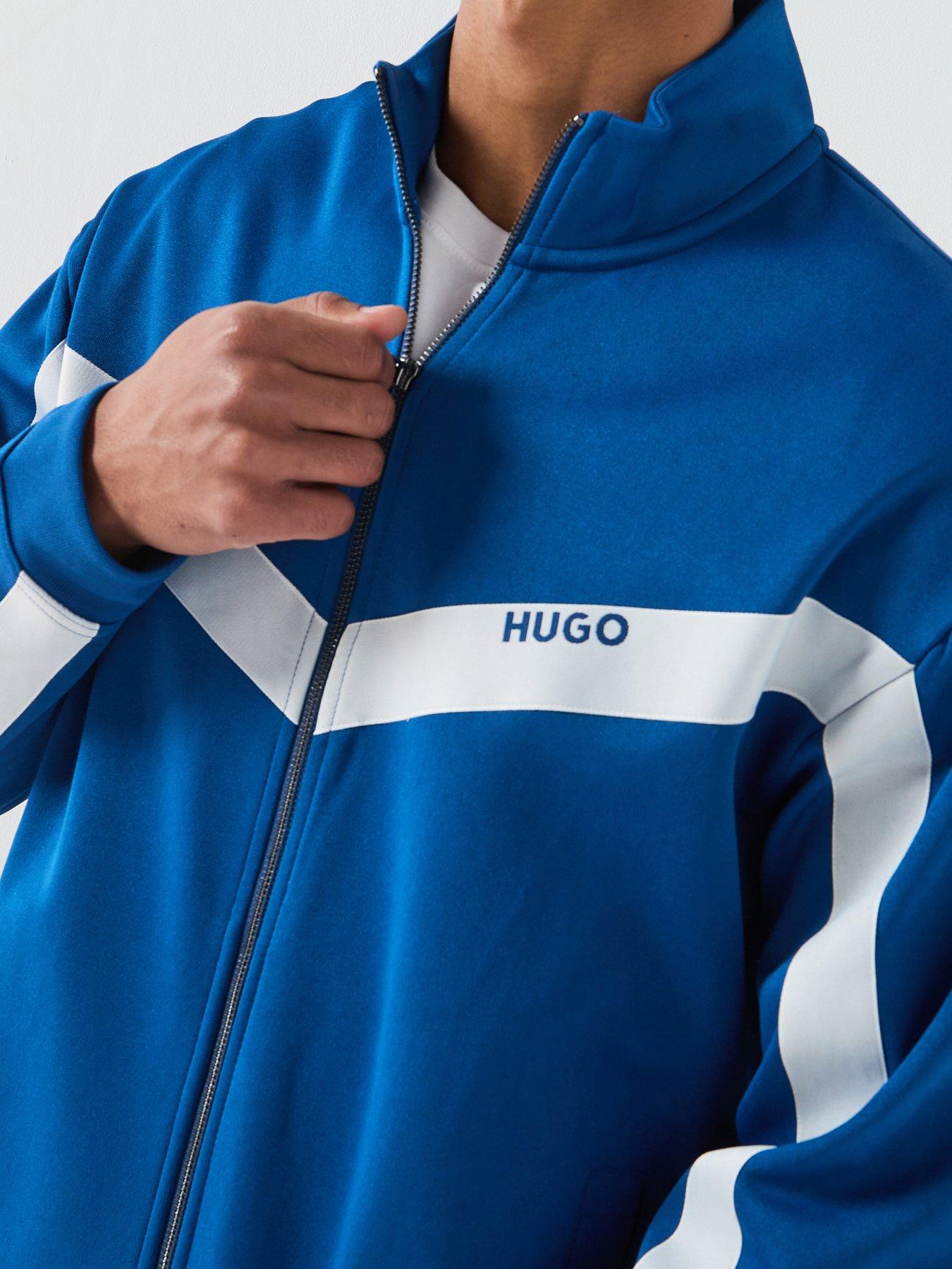 Image 4 of 6 of HUGO Darti Full Zip Sweat Top - Bright Blue
