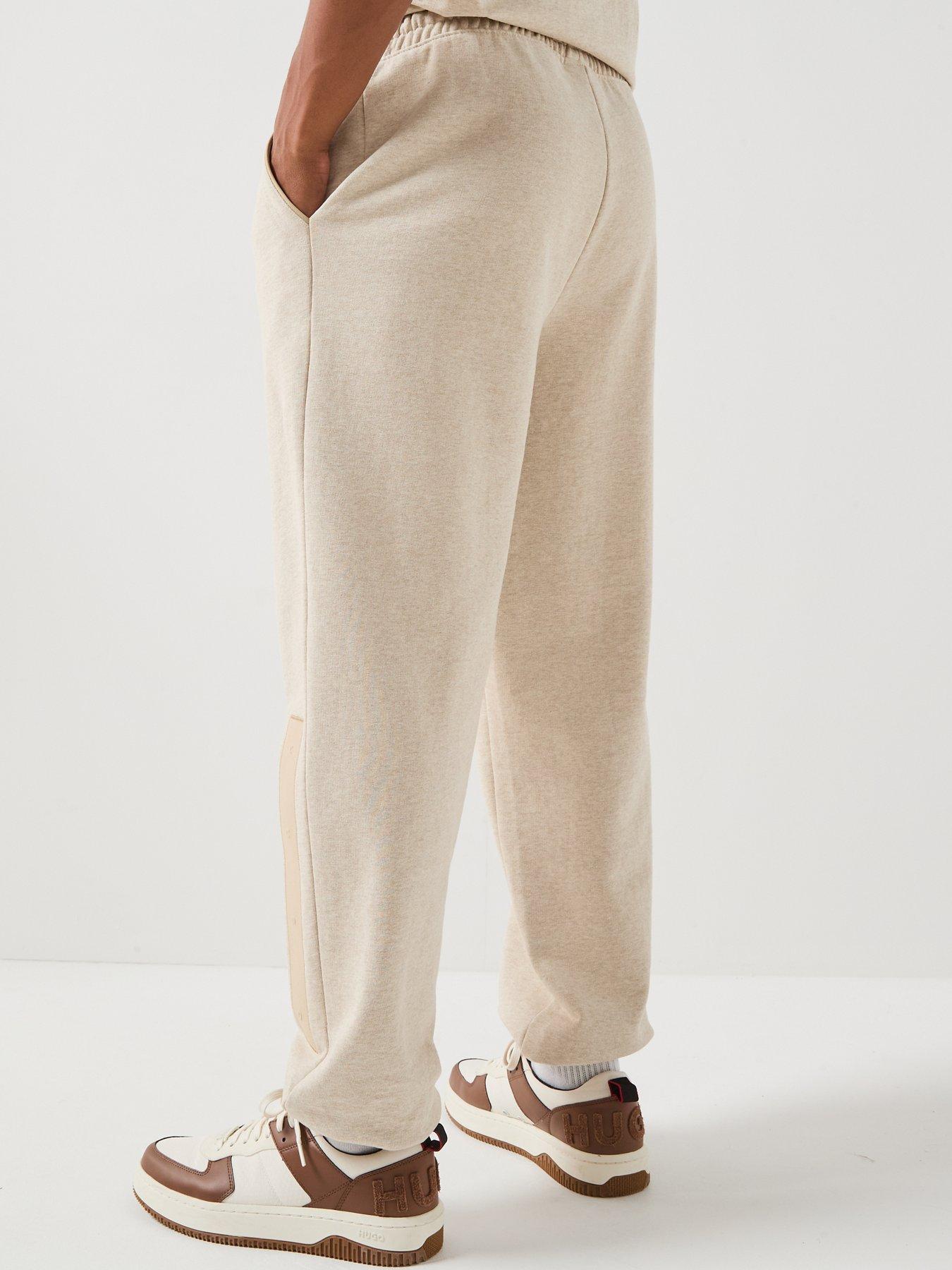 Image 2 of 6 of HUGO Dalipant Tonal Logo Joggers - Light Beige