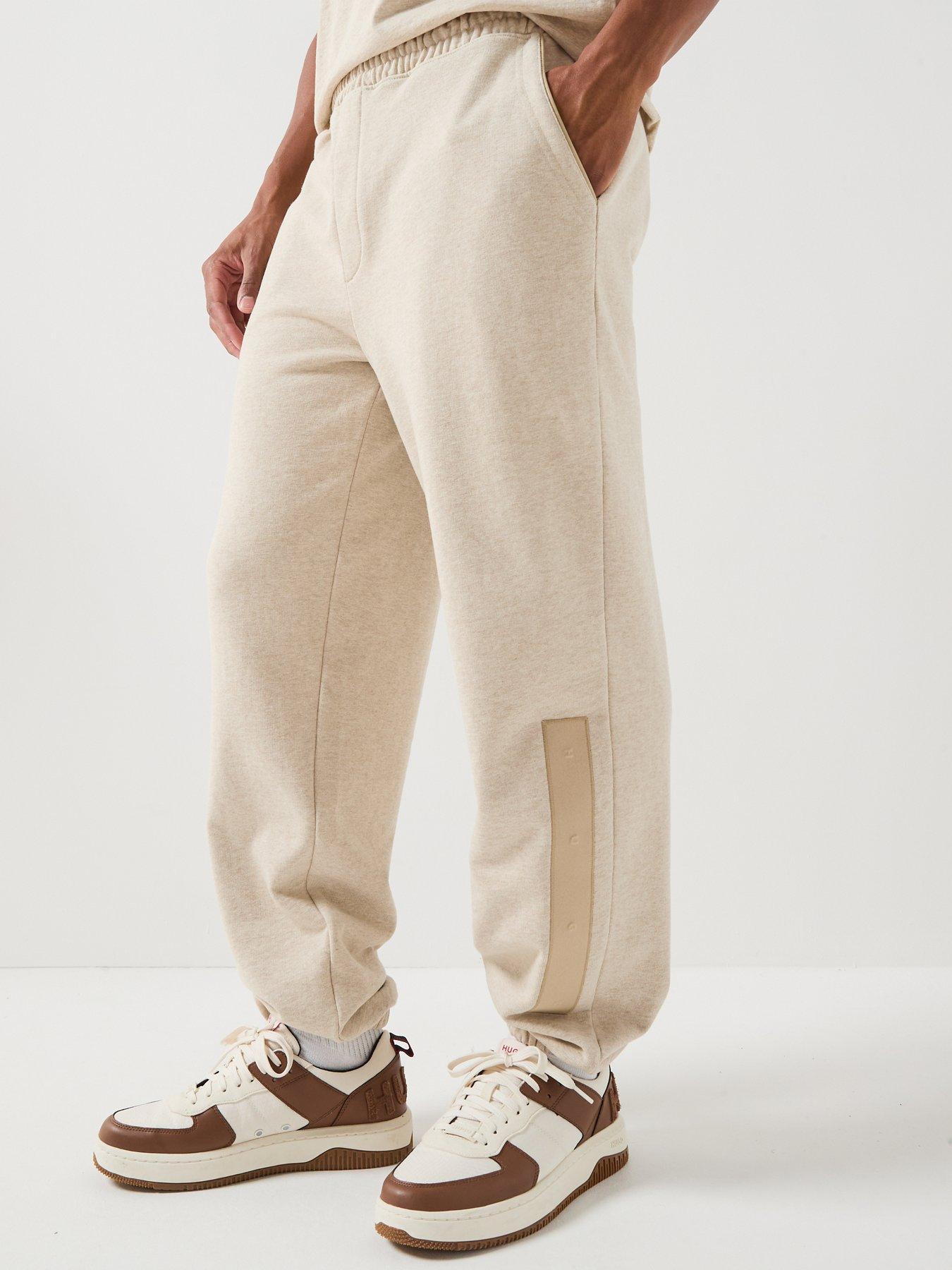 Image 3 of 6 of HUGO Dalipant Tonal Logo Joggers - Light Beige