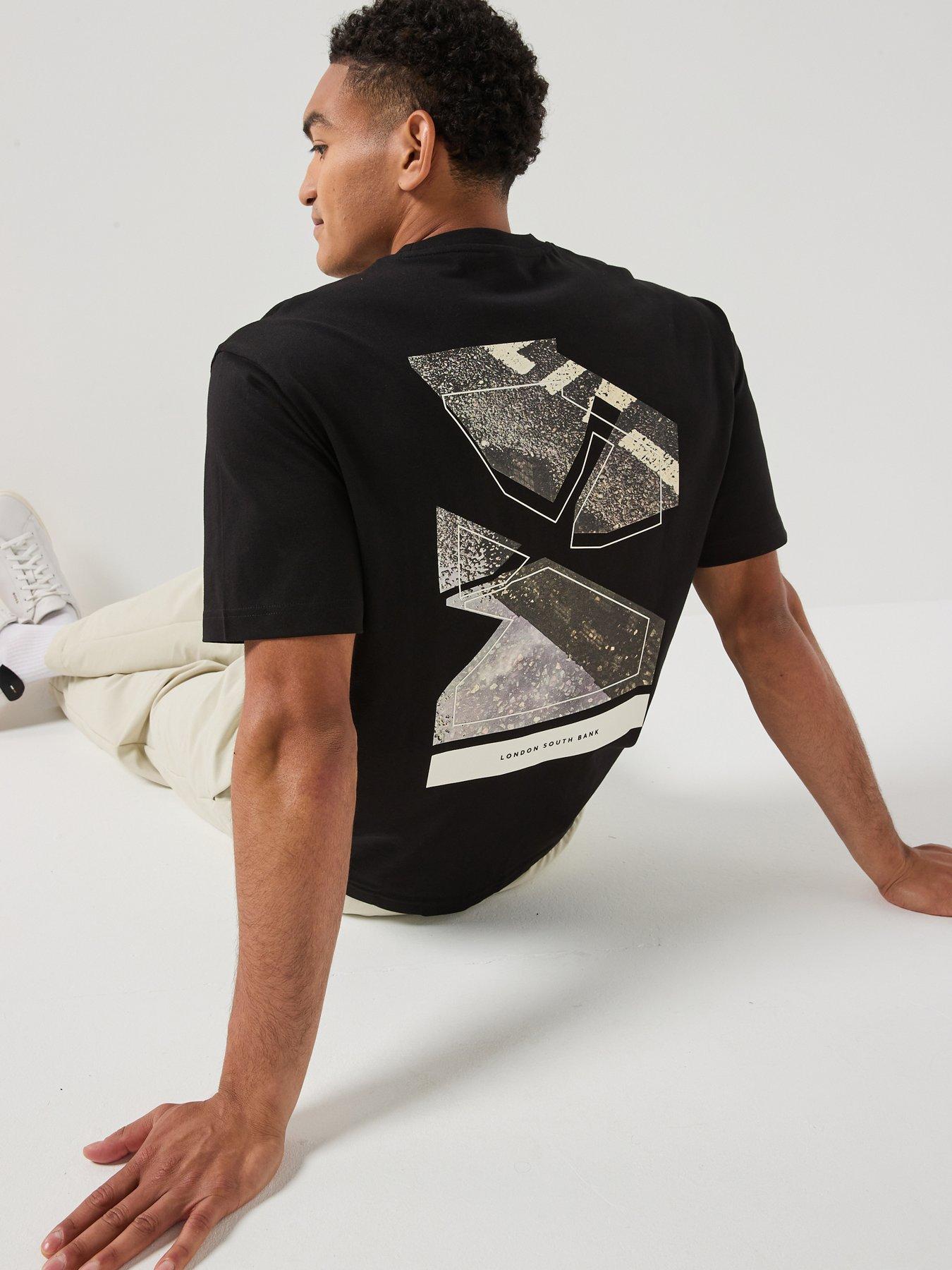 Image 1 of 6 of BOSS Te_Frame Back Graphic T-Shirt - Black