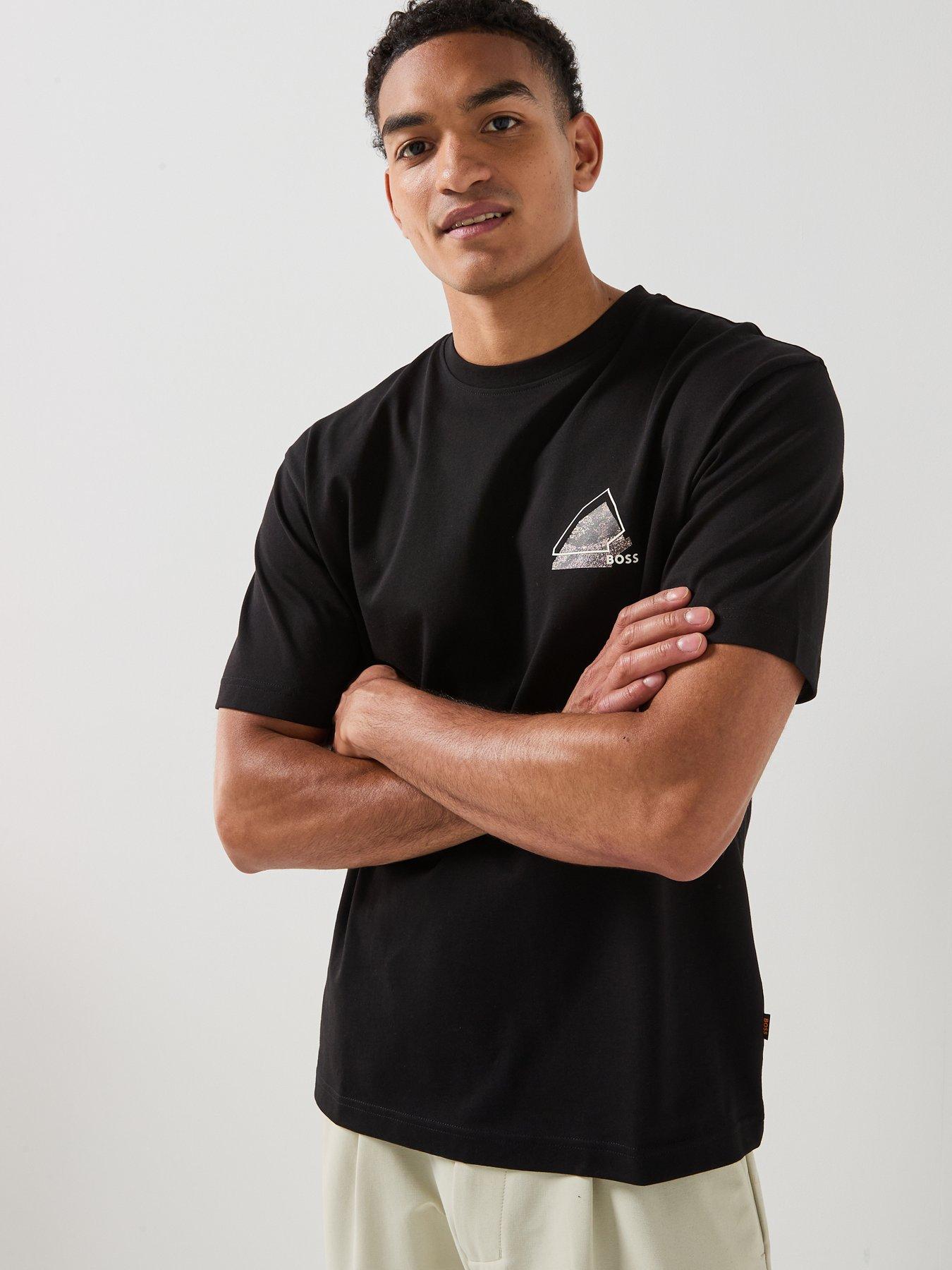 Image 2 of 6 of BOSS Te_Frame Back Graphic T-Shirt - Black