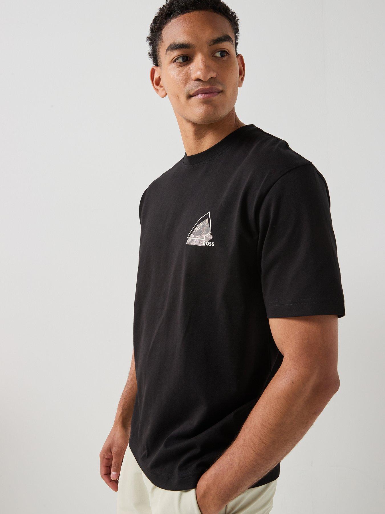 Image 4 of 6 of BOSS Te_Frame Back Graphic T-Shirt - Black